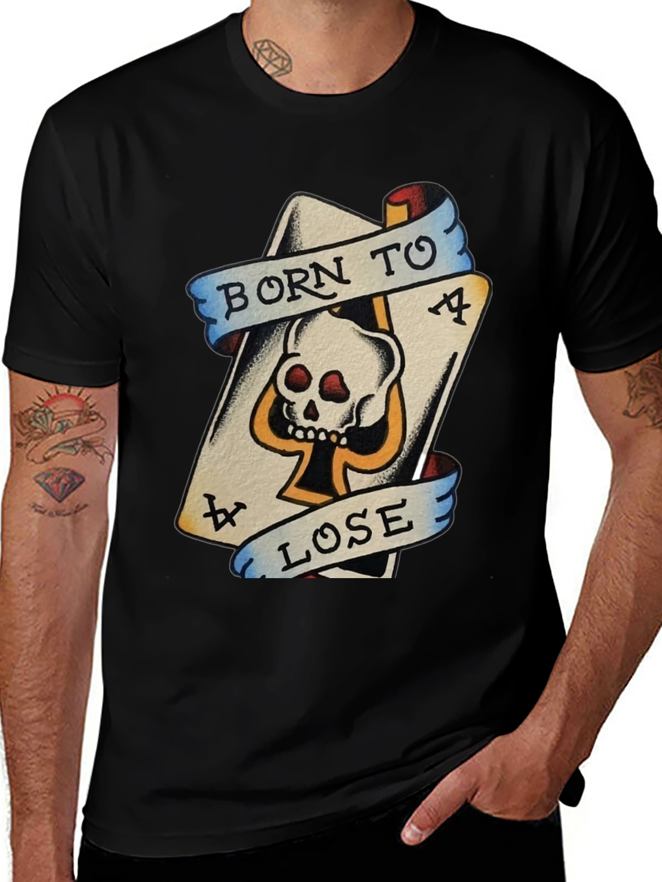 Variant 15 of Born to Lose T-Shirt - Skull Ace of Spades Graphic Tee
