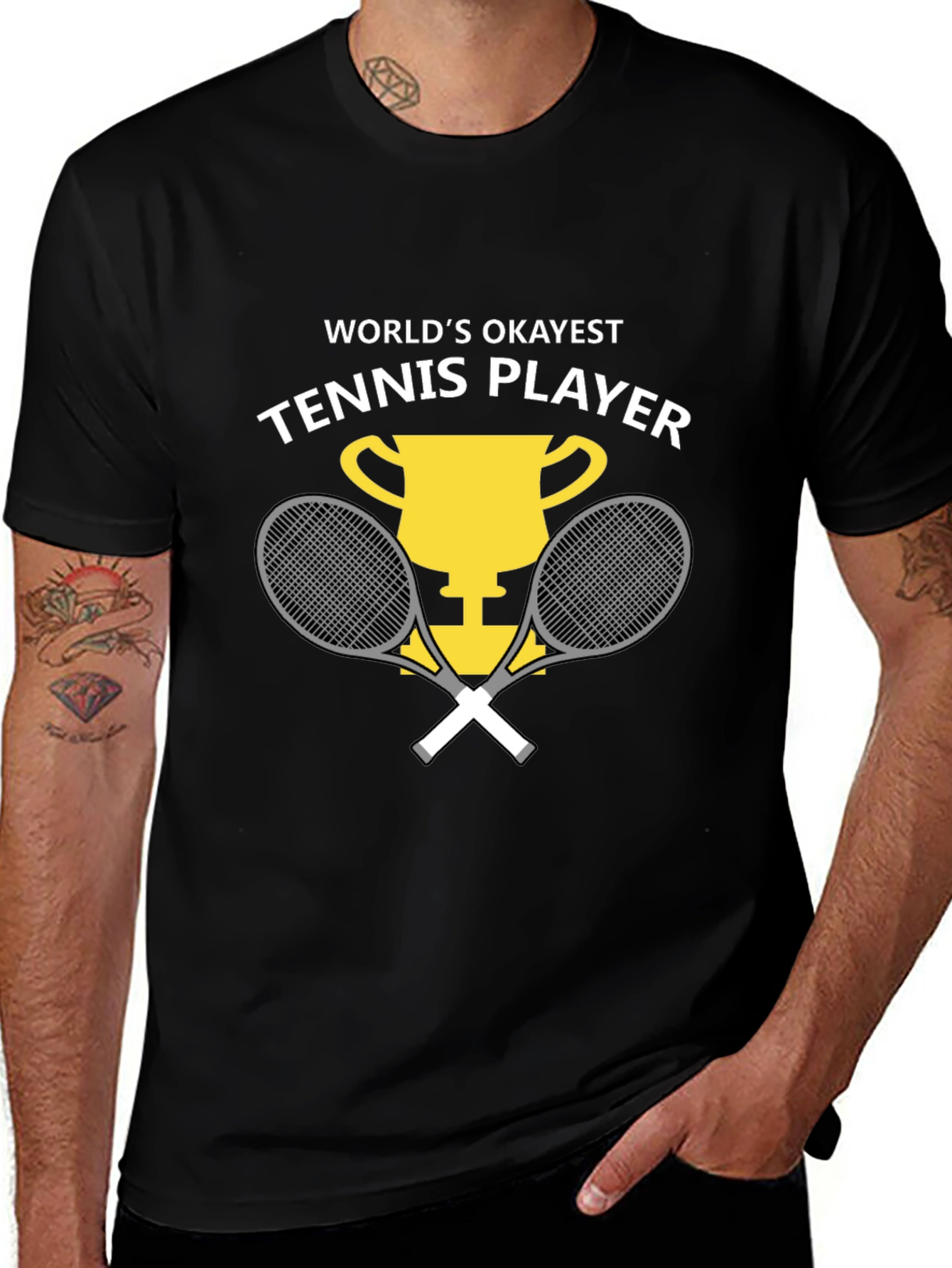Variant 13 of World's Okayest Tennis Player Graphic Tee
