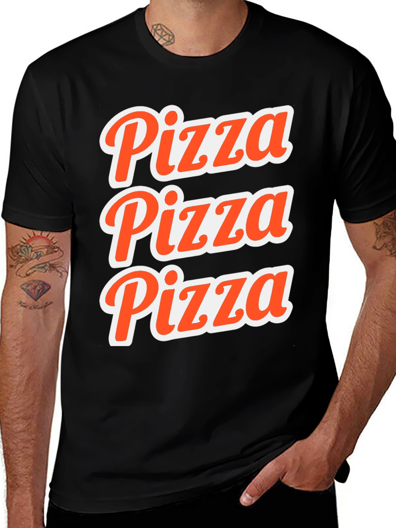 Variant 28 of Pizza Pizza Pizza Graphic Tee - Soft Cotton T-Shirt