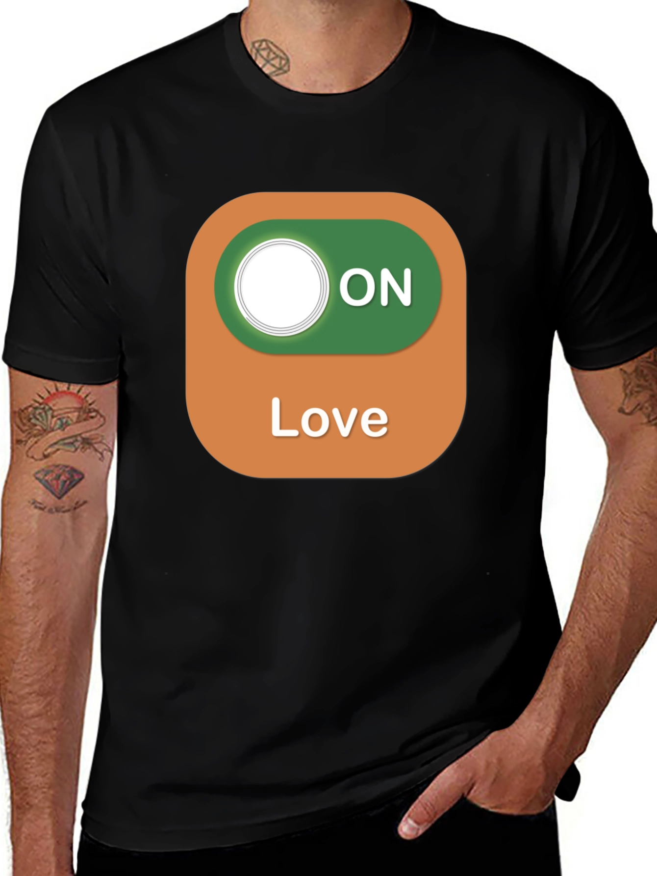 Variant 6 of Love On Toggle Black T-Shirt