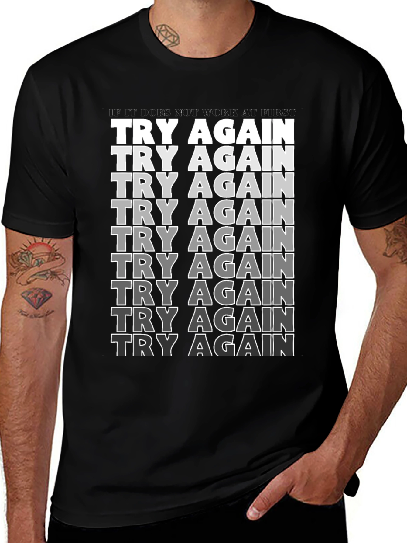 Variant 11 of Try Again Graphic T-Shirt