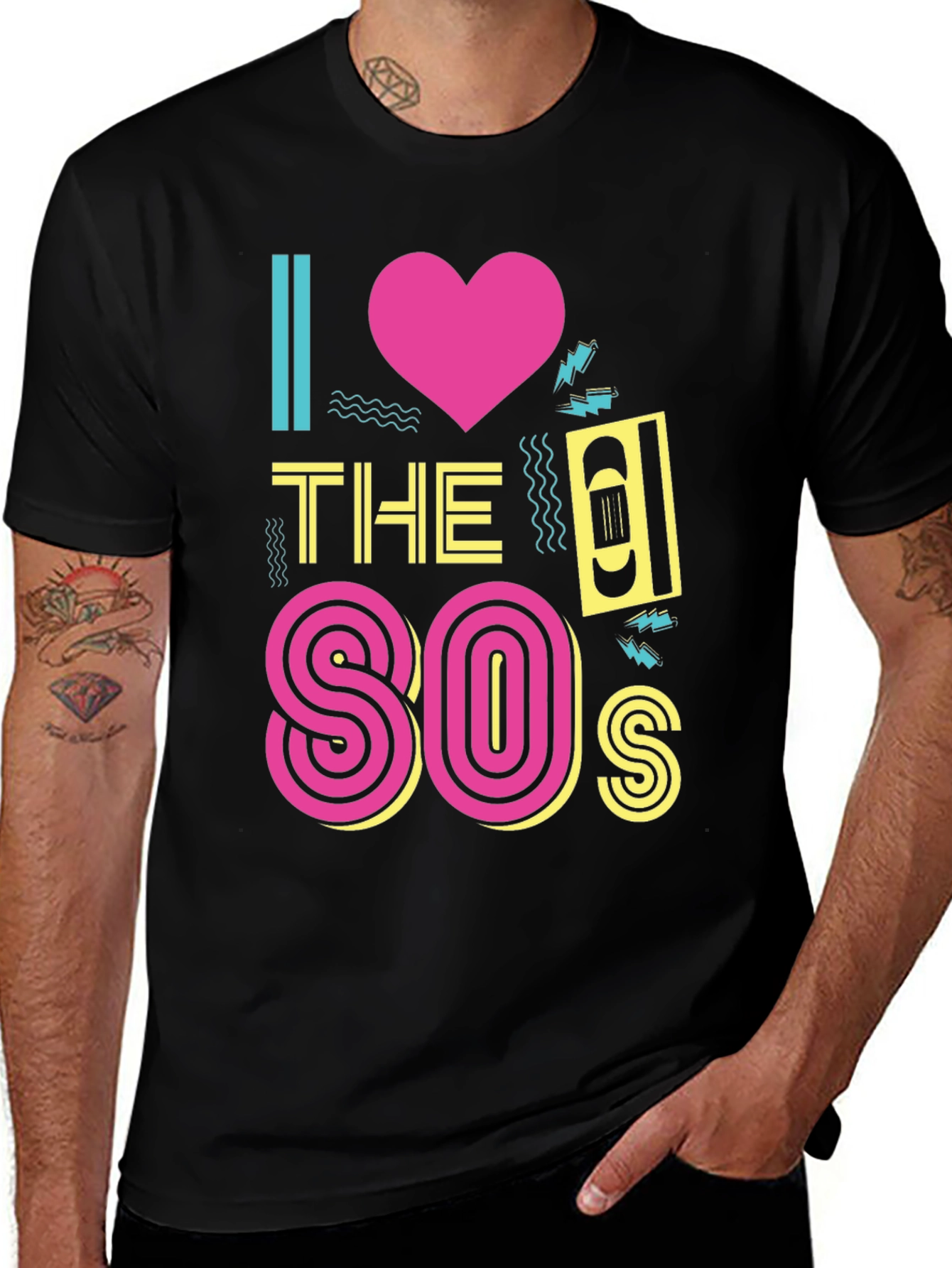 Variant 3 of I Love the 80s Retro T-Shirt