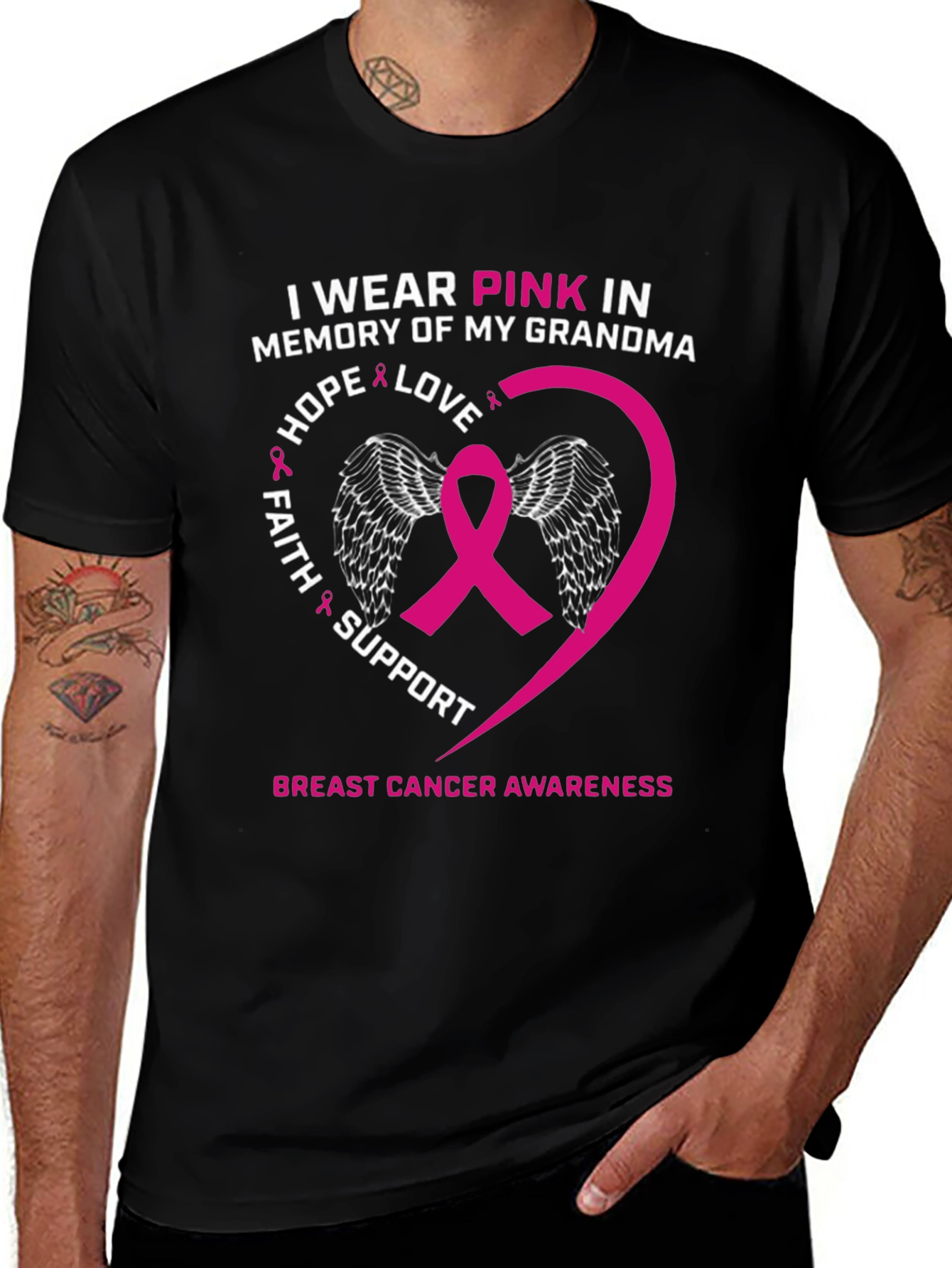 Pink Ribbon Breast Cancer Awareness T-Shirt