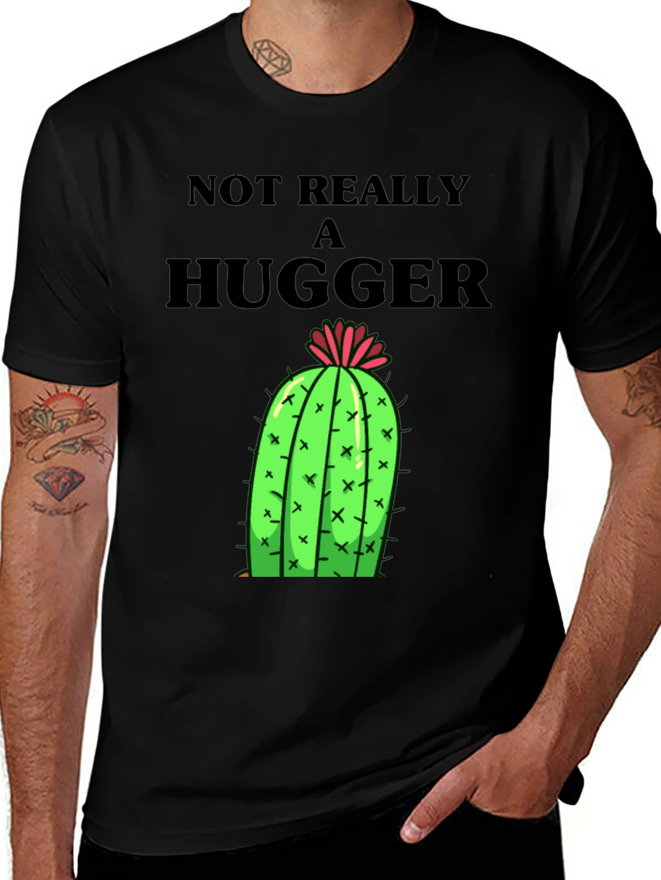 Variant 26 of Not Really A Hugger Cactus Graphic Tee