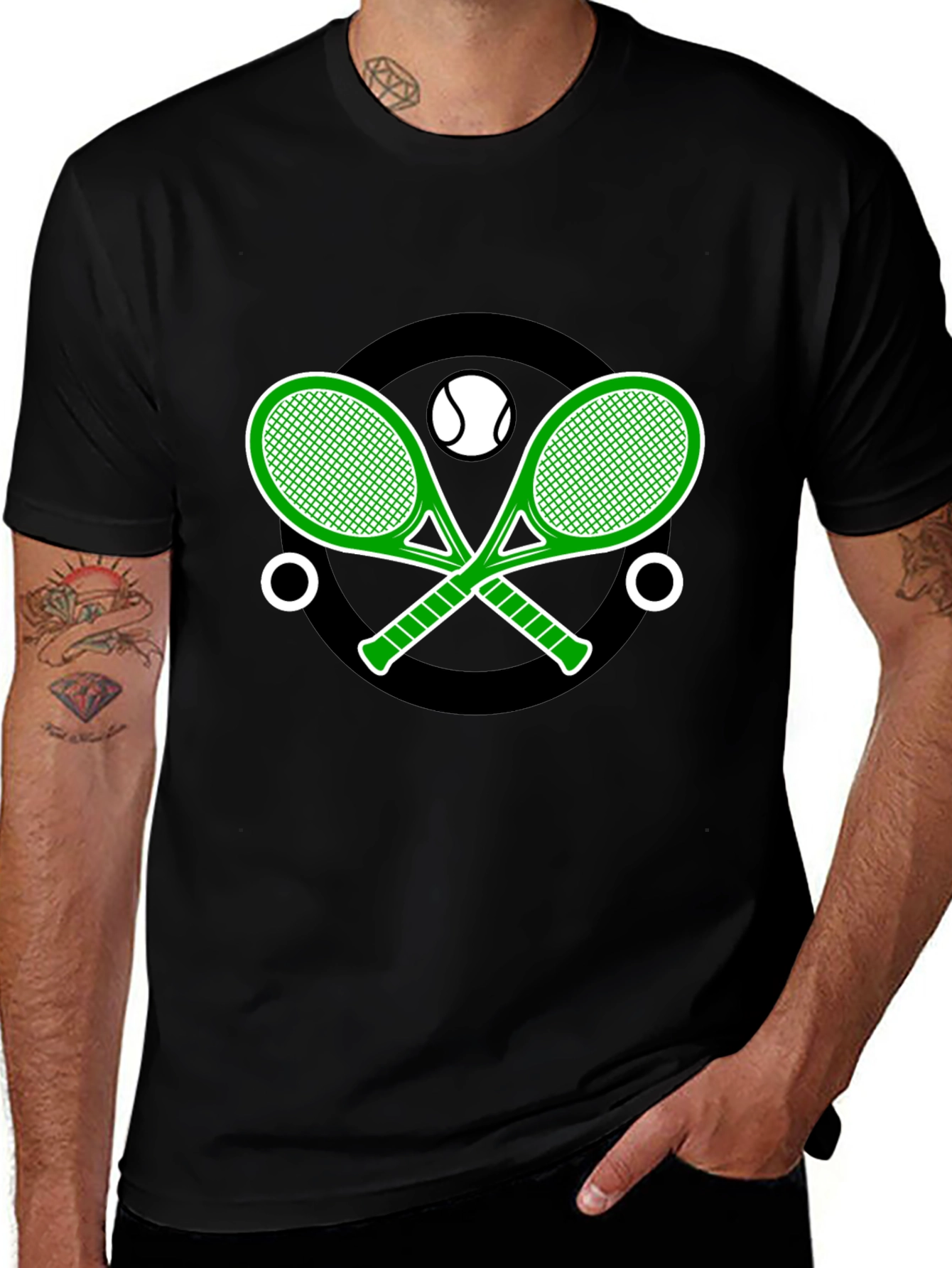 Variant 8 of Tennis Racket Graphic T-Shirt