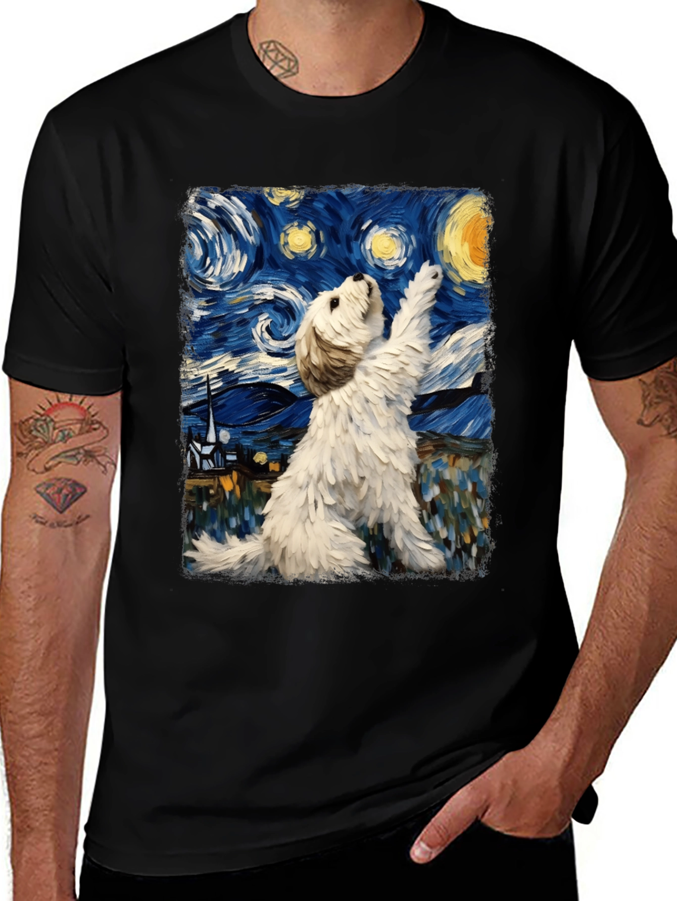 Starry Dog Night T-Shirt