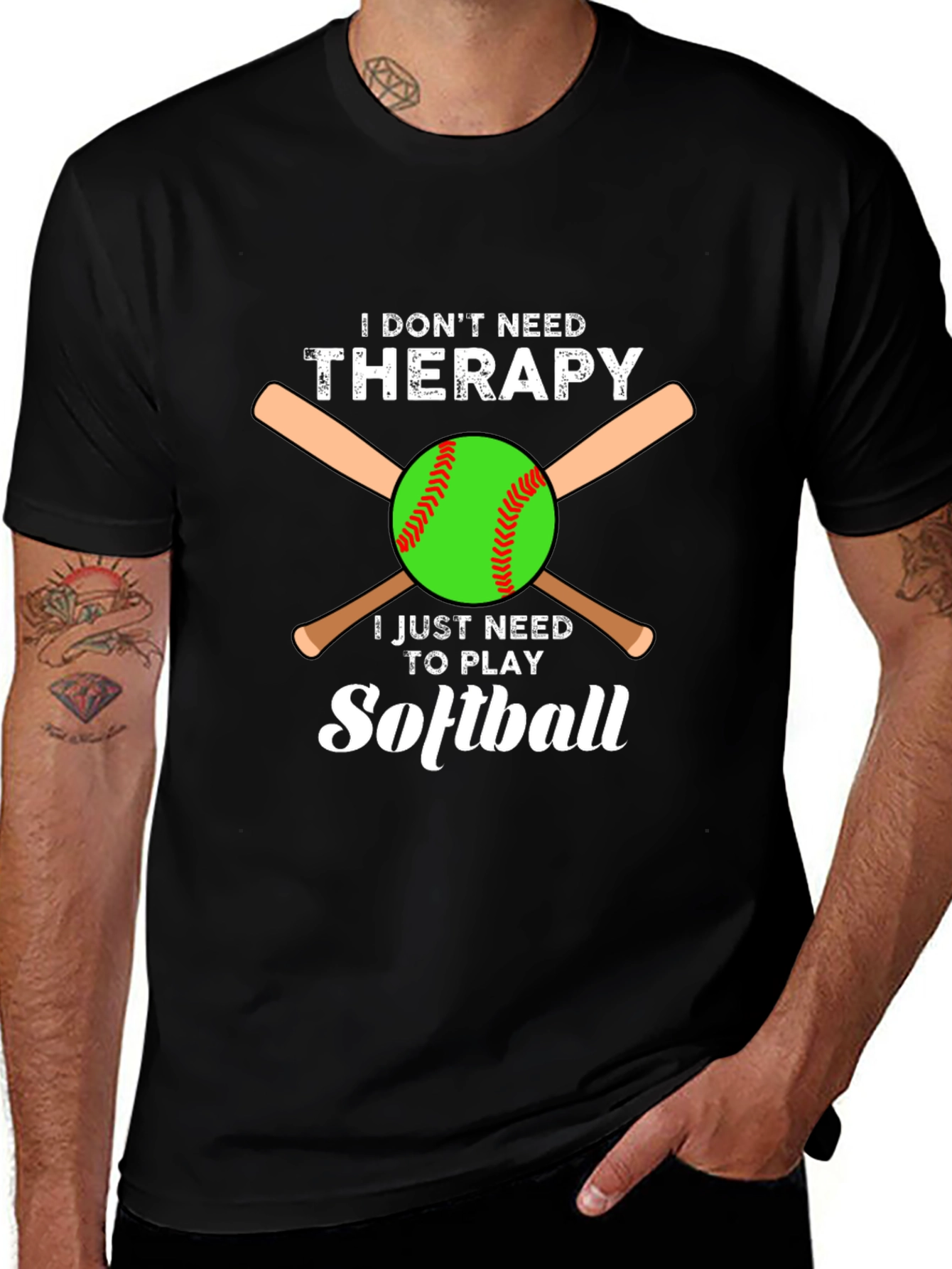 Variant 3 of Softball Therapy T-Shirt