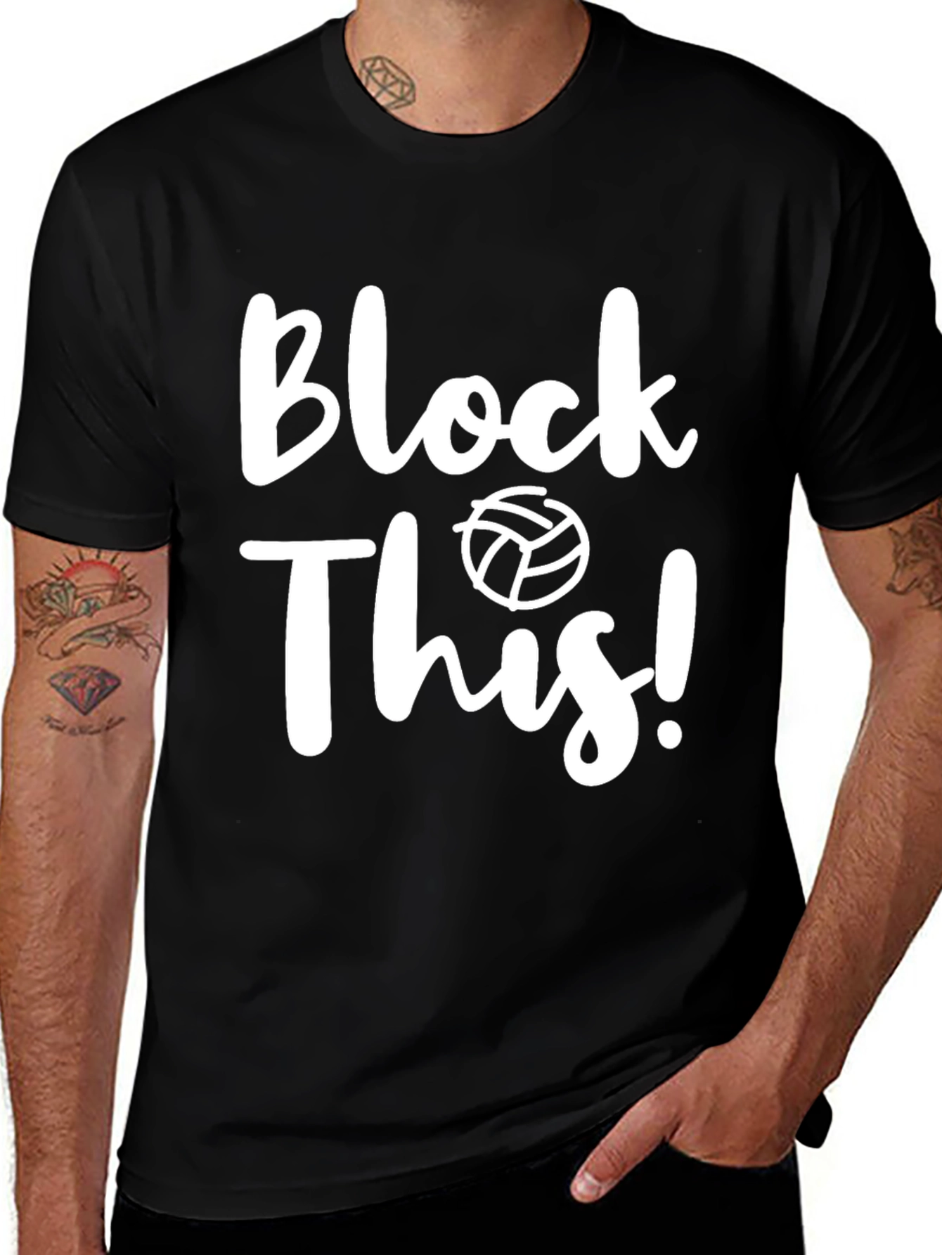 Variant 22 of Block This! Volleyball Graphic T-Shirt
