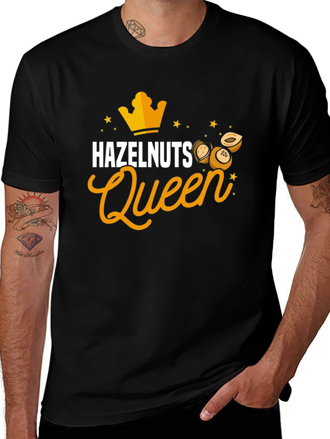 Variant 25 of Hazelnuts Queen Black T-Shirt