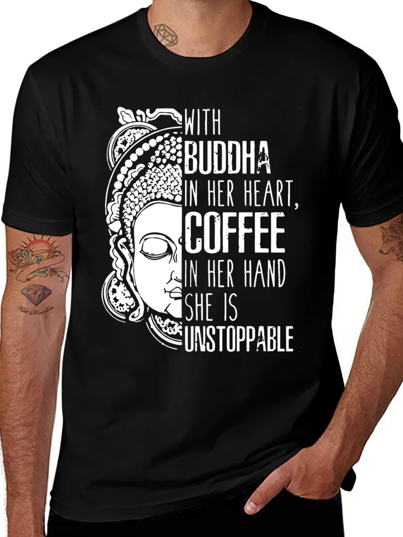 Variant 4 of Buddha Coffee Unstoppable Graphic Tee