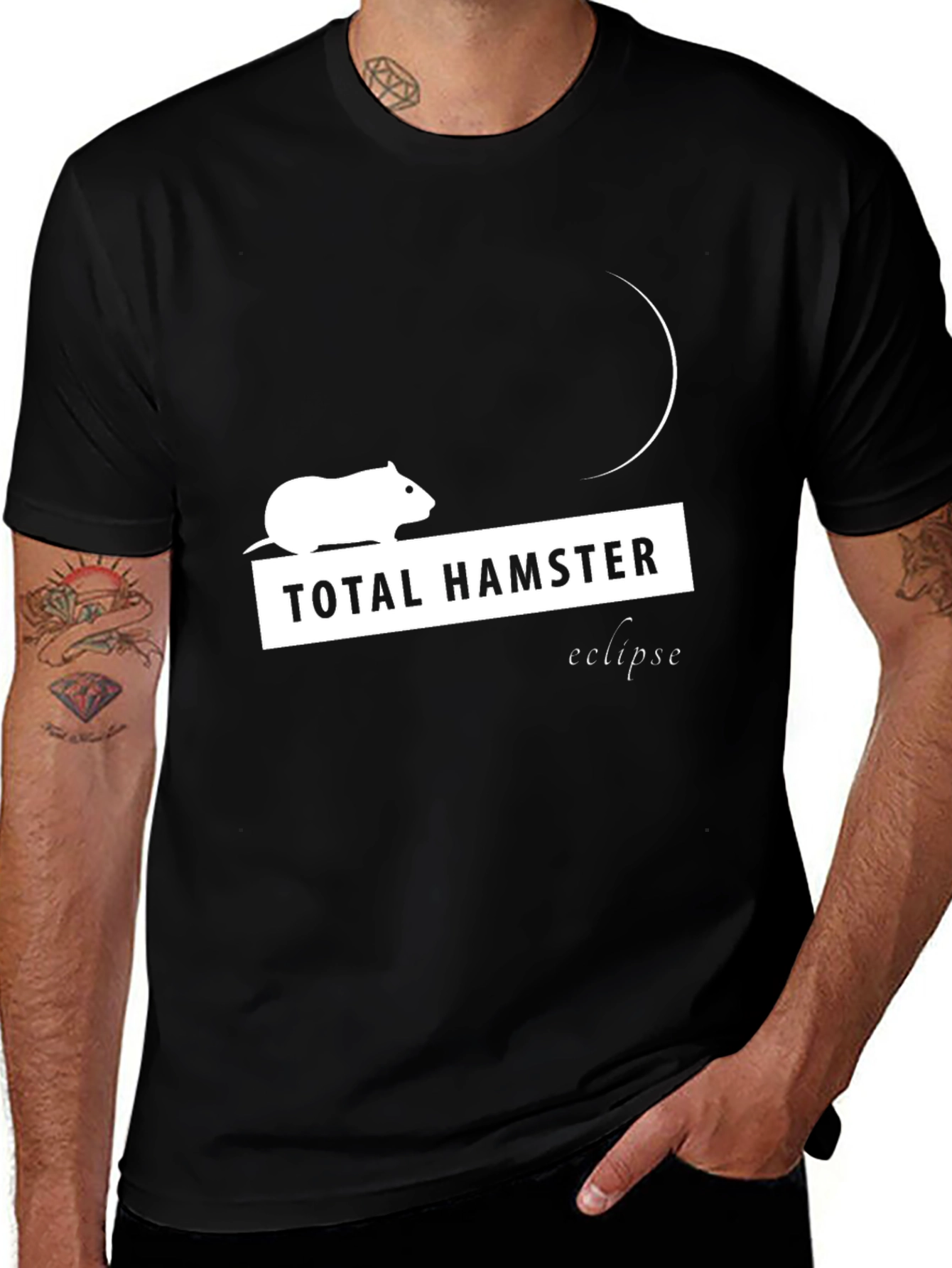 Variant 27 of Total Hamster Eclipse Funny Graphic Tee