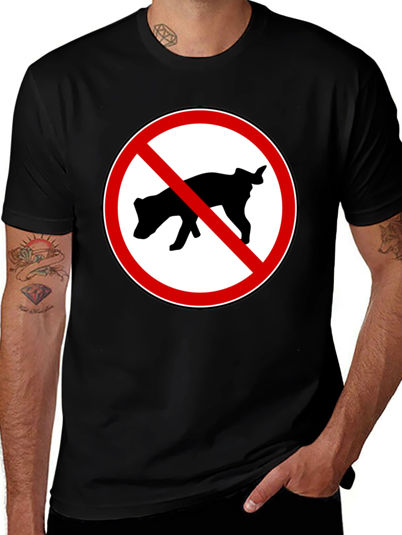 Variant 24 of No Dogs Allowed T-Shirt Funny Novelty Pet Humor Tee