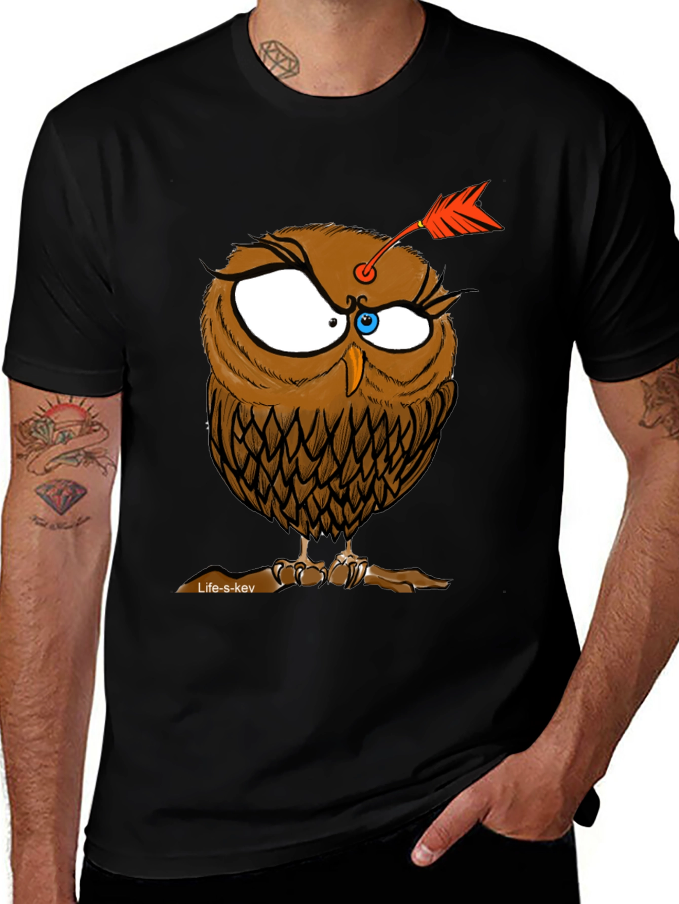 Variant 17 of Owl Arrow T-Shirt - Unique Graphic Tee