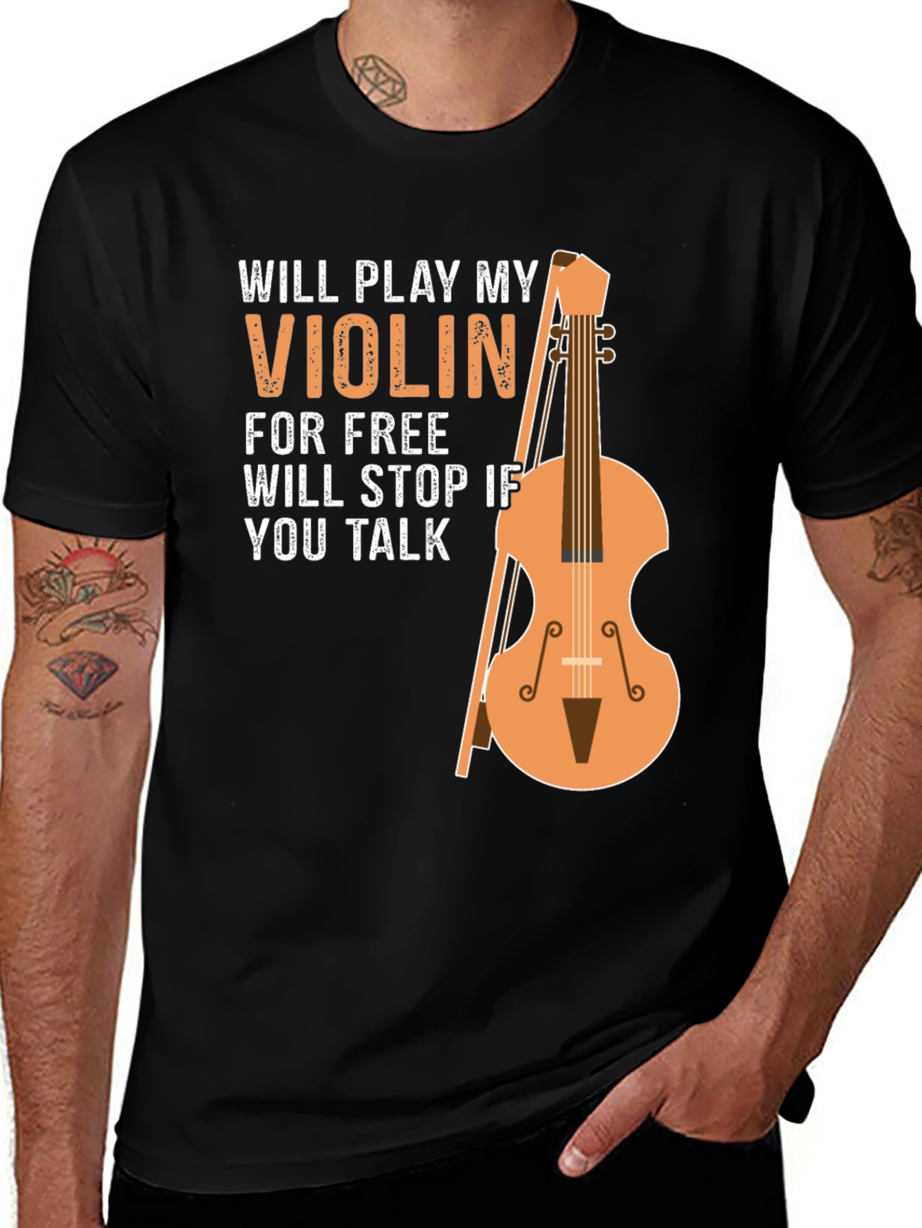 Variant 17 of Will Play My Violin Graphic Tee