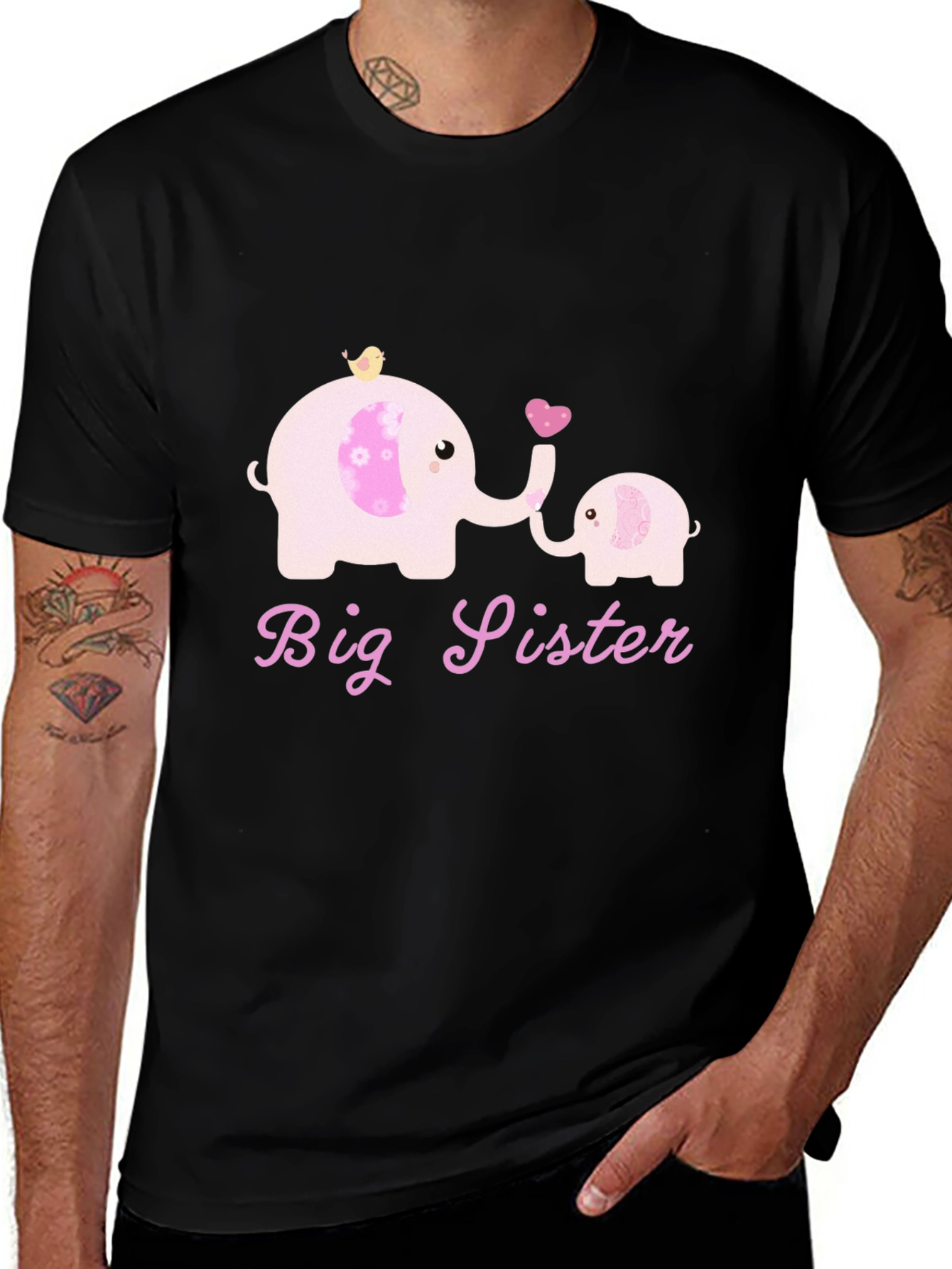 Variant 11 of Big Sister Elephant Matching T-Shirt