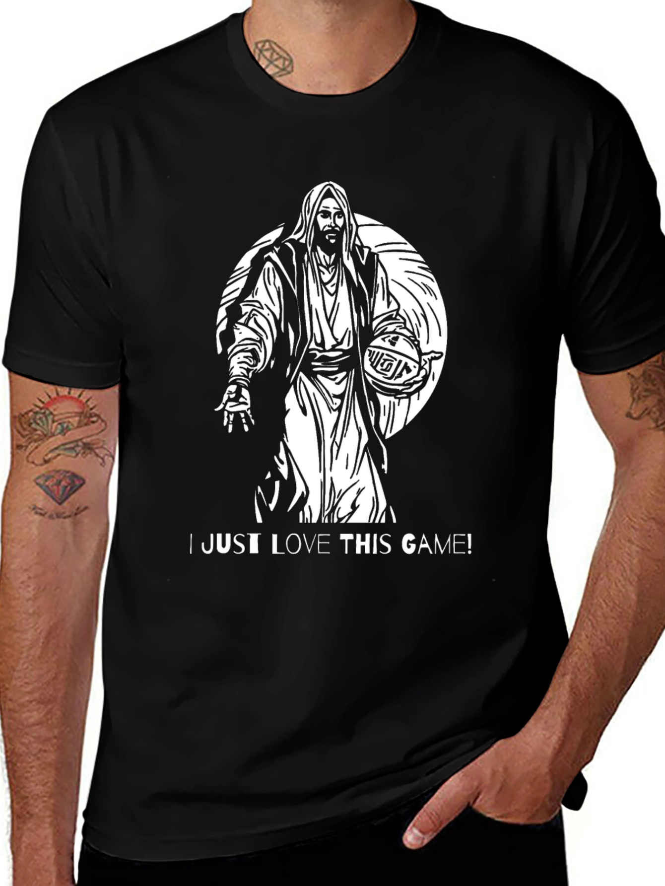 Variant 22 of I Just Love This Game T-Shirt - Basketball Jesus