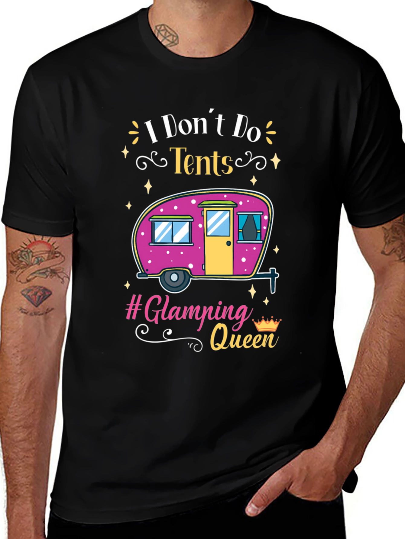 Variant 10 of Glamping Queen T-Shirt - Camping in Style