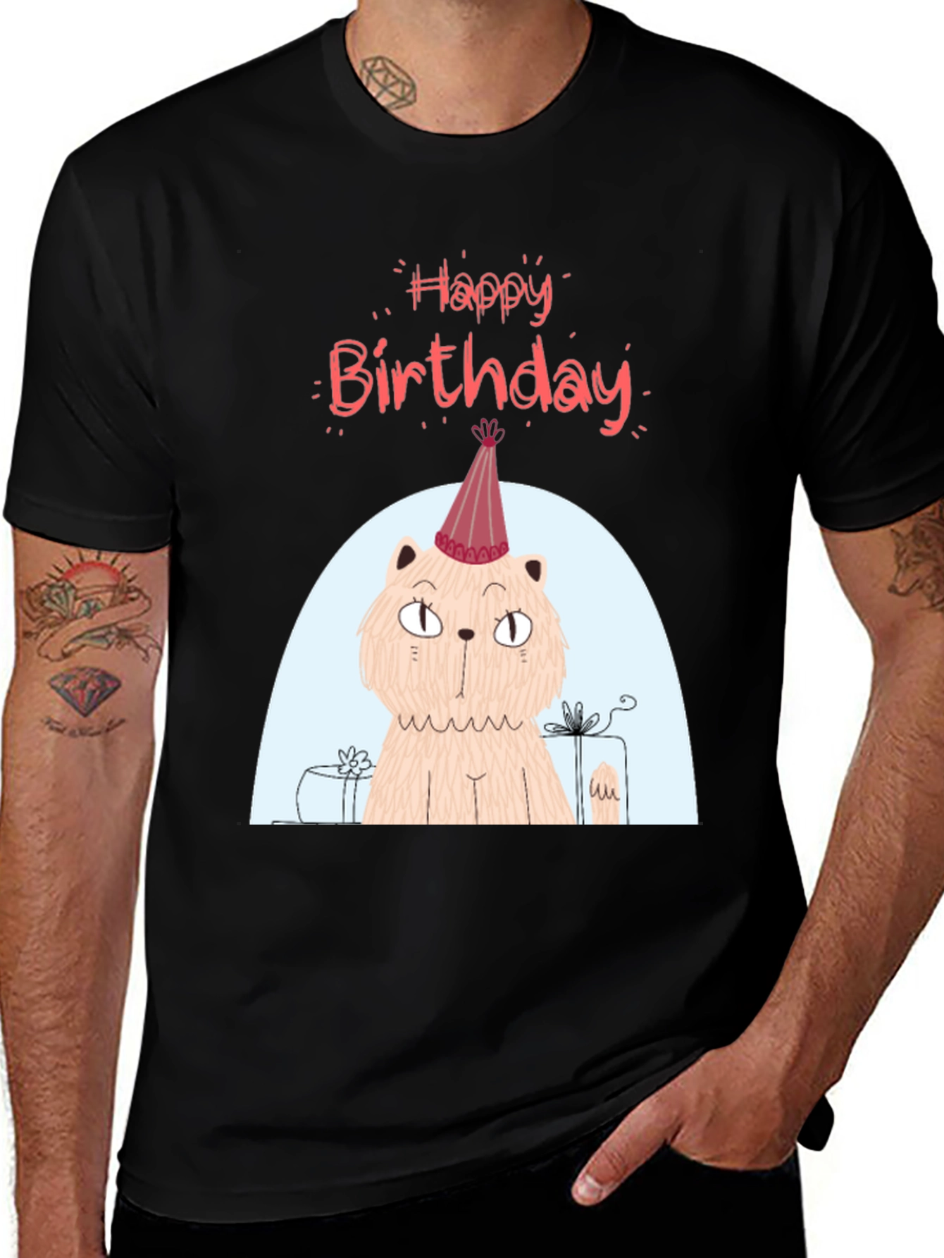 Variant 15 of Birthday Cat T-Shirt - Fun Party Tee