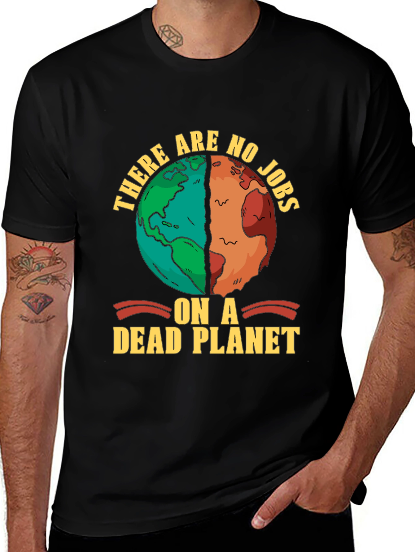 Variant 26 of There are no jobs on a dead planet T-shirt