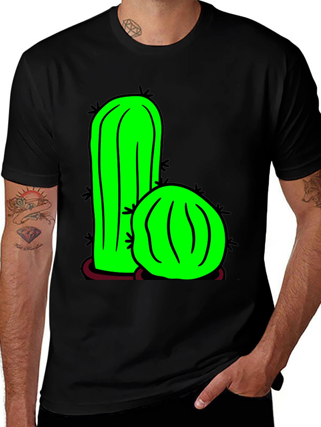 Variant 3 of Cactus Graphic Tee - Fun Novelty T-Shirt