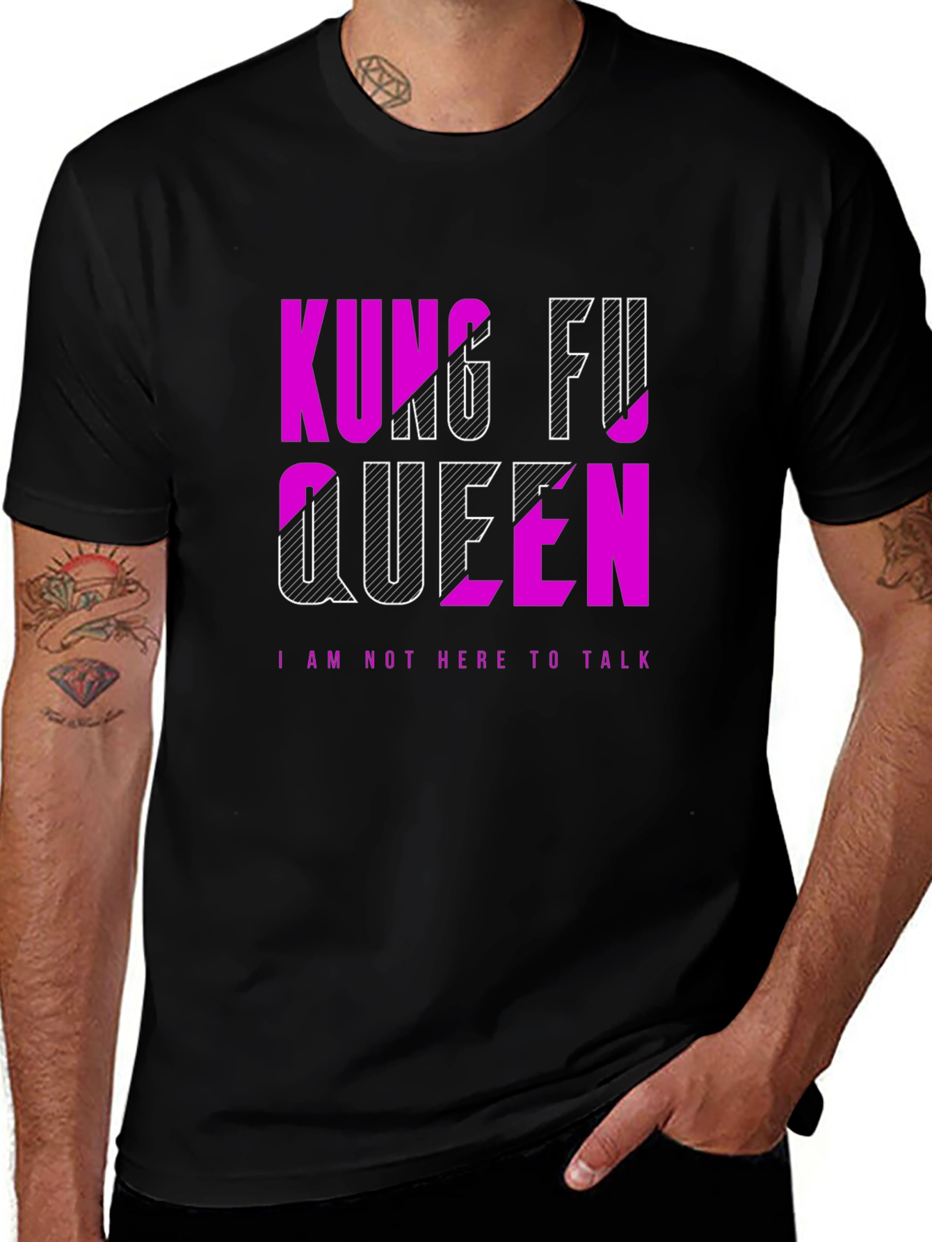 Variant 13 of Kung Fu Queen Graphic Tee - Statement T-Shirt