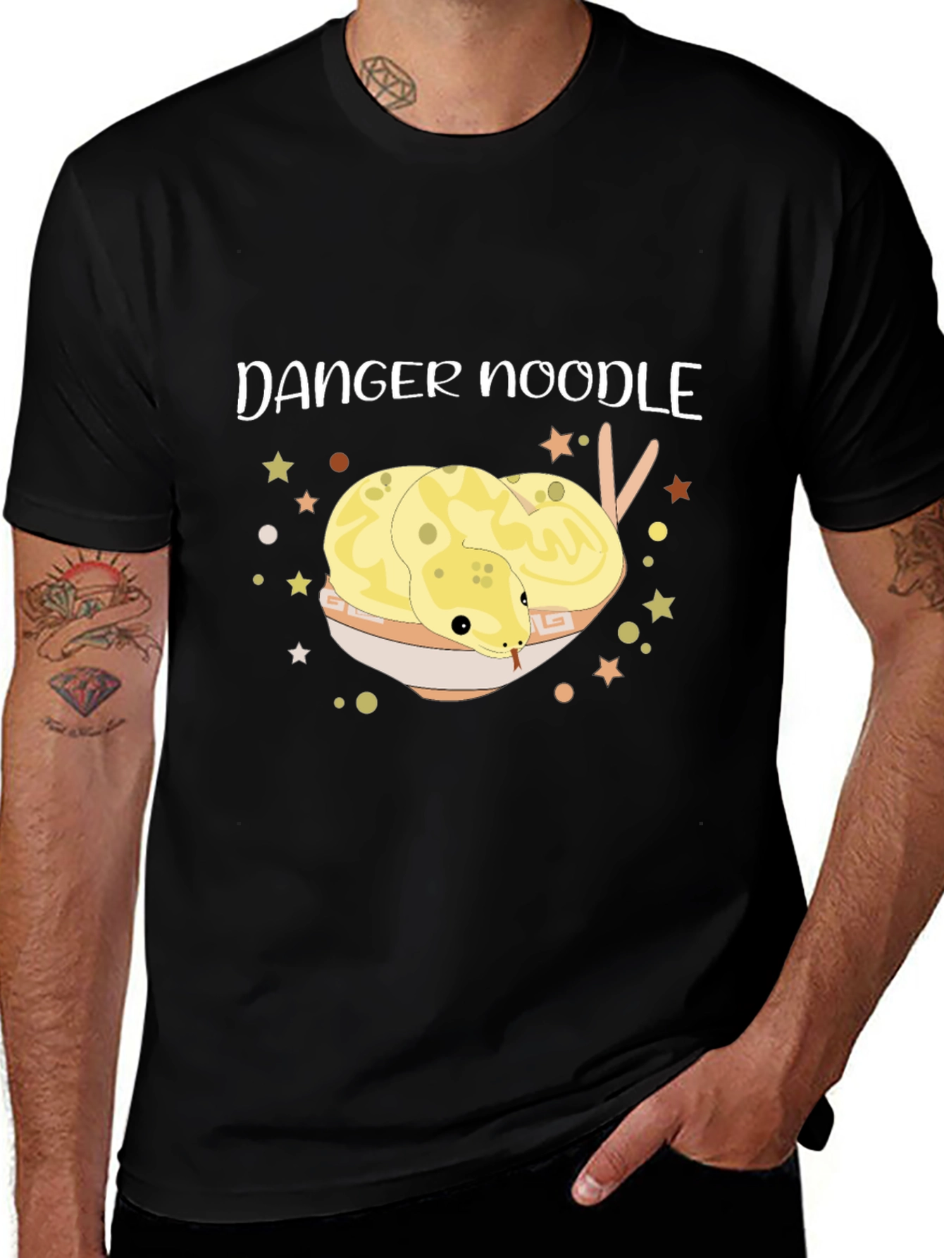 Variant 2 of Danger Noodle T-Shirt Snake Ramen Funny Tee