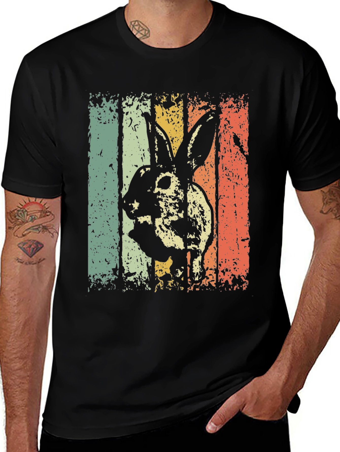 Variant 22 of Vintage Style Rabbit Graphic T-Shirt