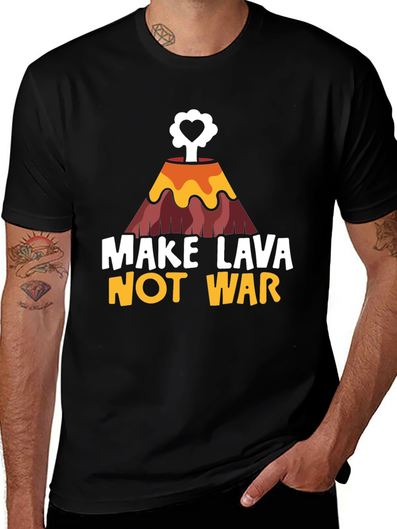 Variant 28 of Make Lava Not War T-Shirt - Funny Volcano Tee