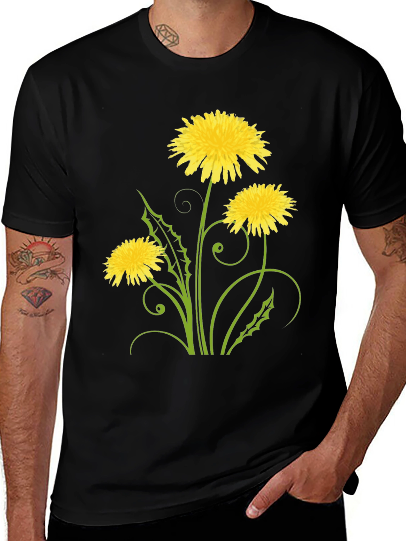 Variant 2 of Dandelion Graphic Tee - Soft Cotton Blend