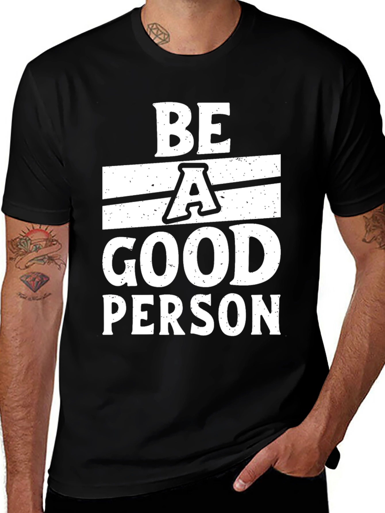 Variant 9 of Be A Good Person Black T-Shirt