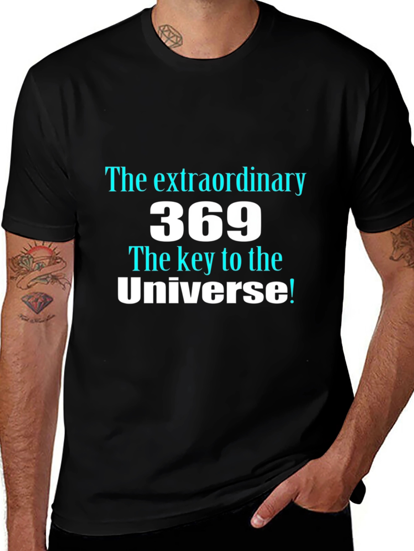 369 The Key to the Universe Men's Black T-Shirt