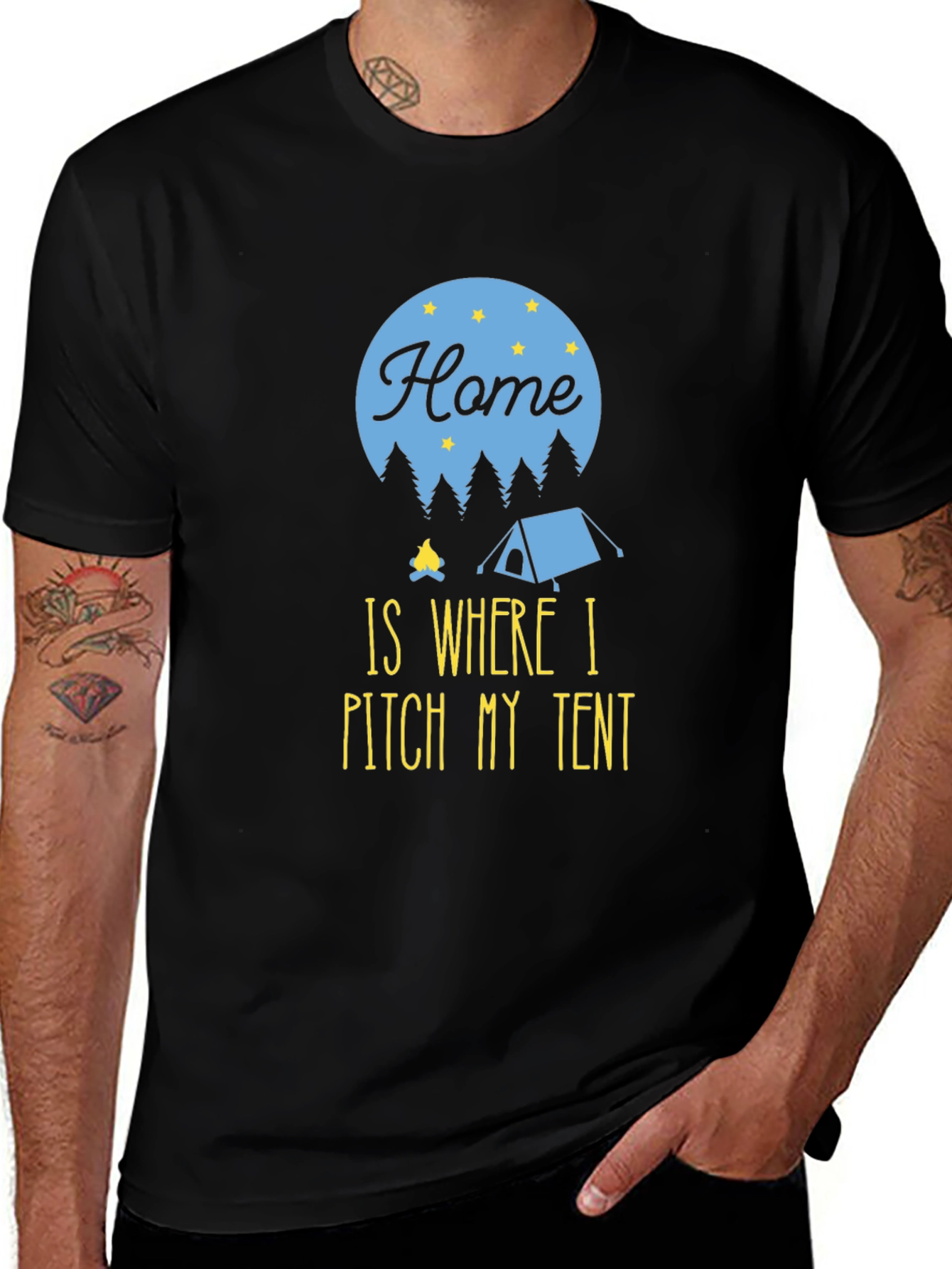 Variant 7 of Home Is Where I Pitch My Tent T-Shirt