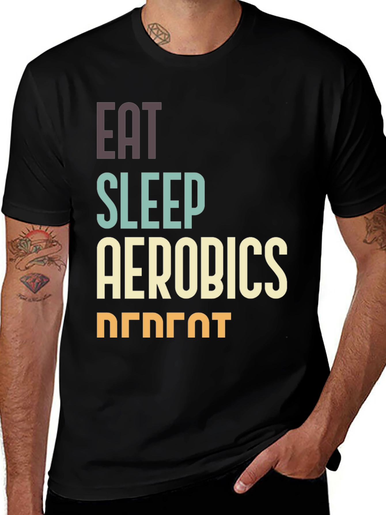 Variant 15 of Eat Sleep Aerobics Repeat T-Shirt