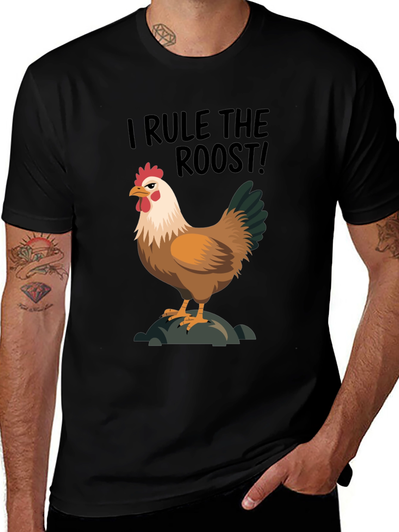 Variant 10 of I Rule the Roost Chicken Graphic Tee