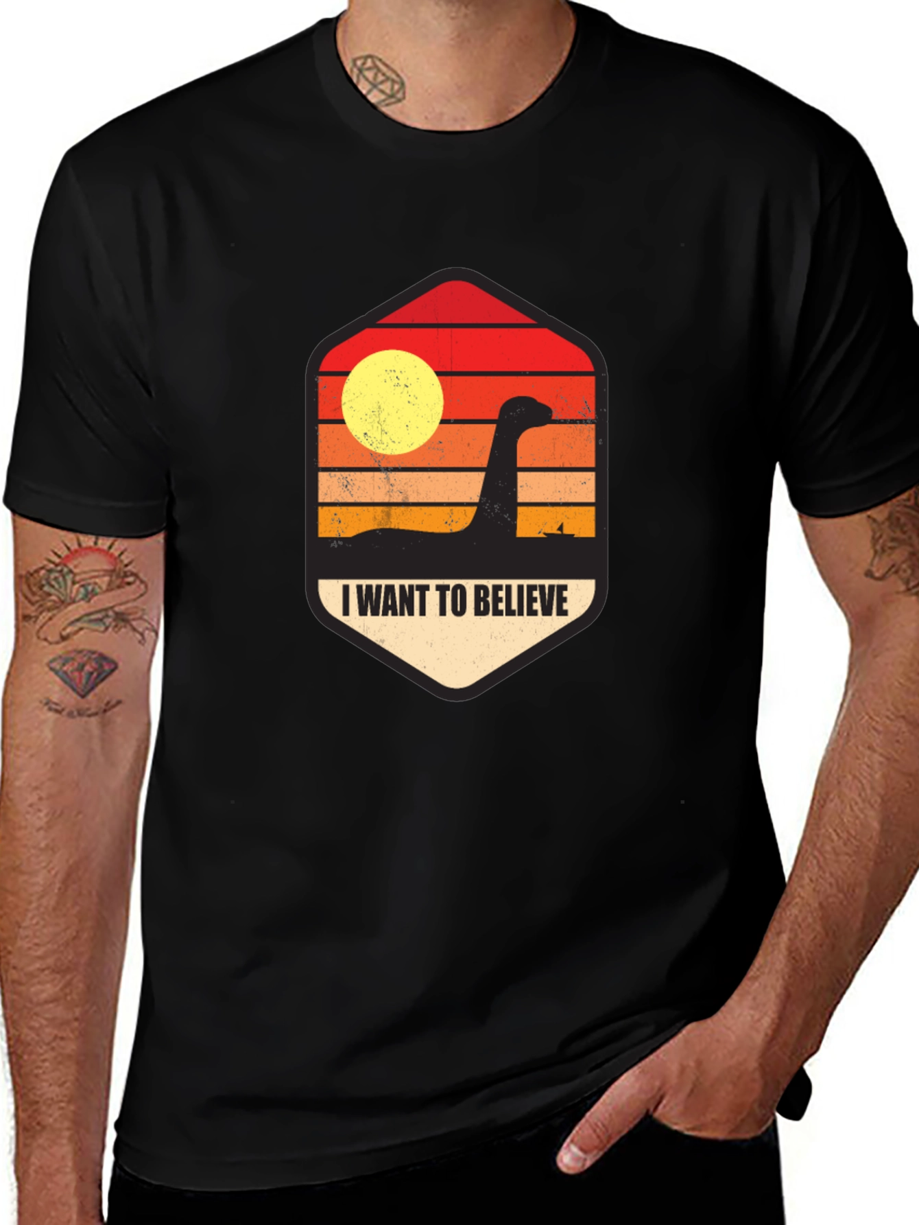 Variant 3 of I Want To Believe T-Shirt - Nessie, Loch Ness Monster
