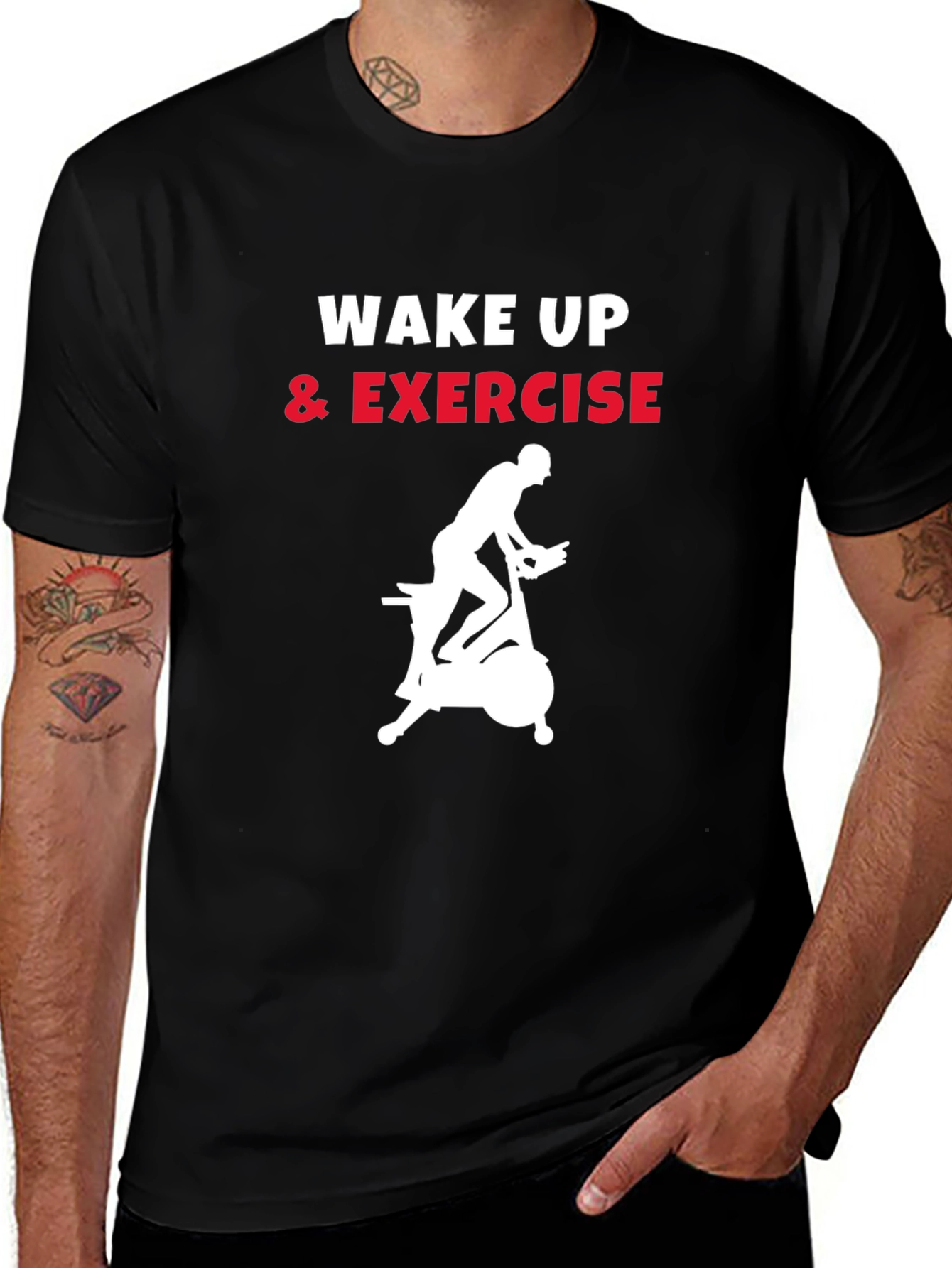 Variant 30 of Wake Up and Exercise Graphic T-Shirt
