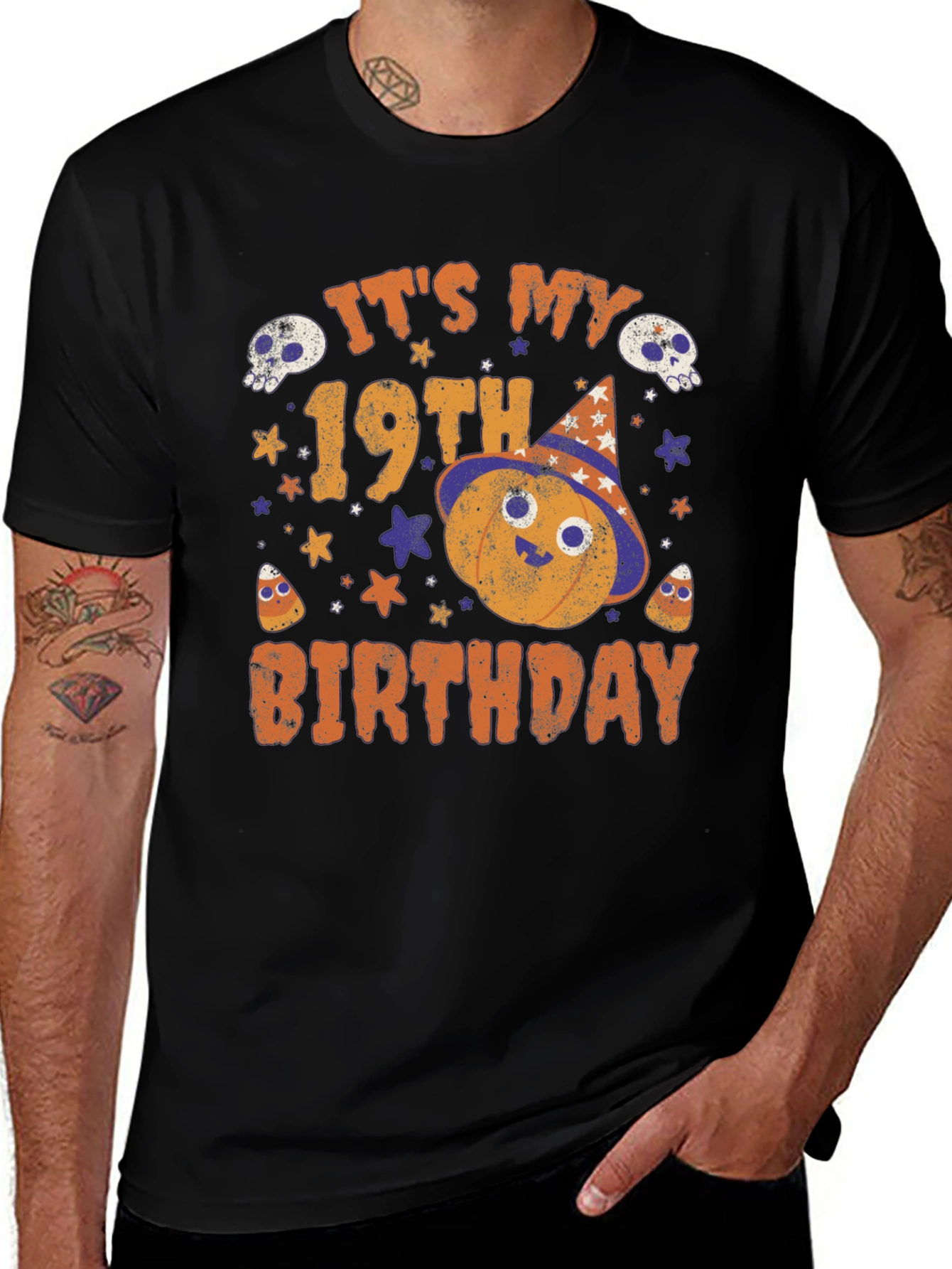 Variant 22 of 19th Birthday Halloween Shirt - Spooky Celebration Tee