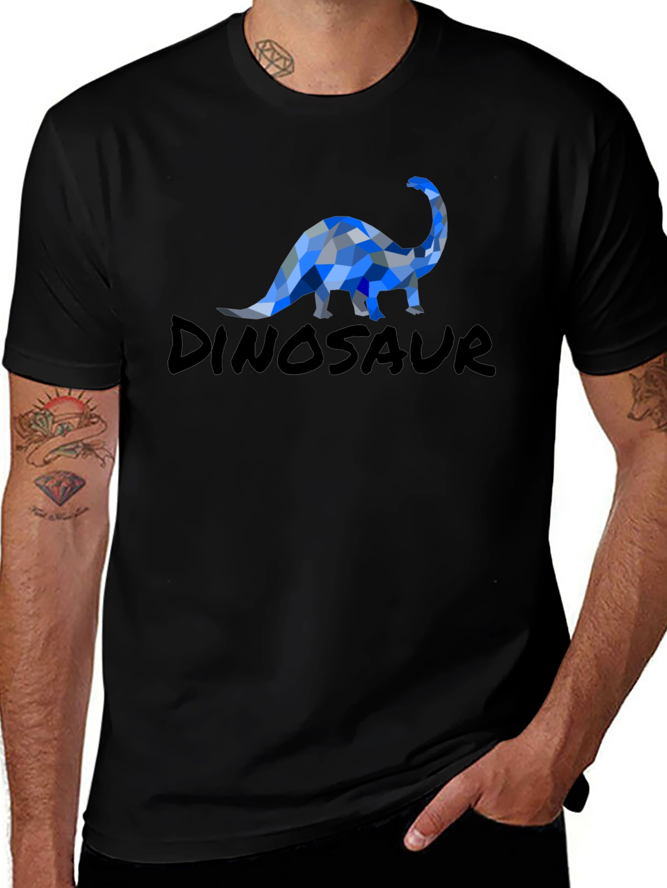 Variant 11 of Geometric Dinosaur Graphic Tee