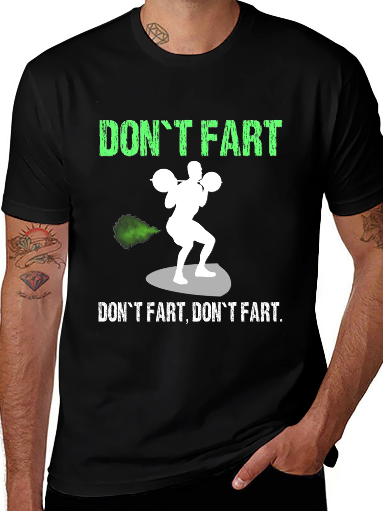 Variant 30 of Don't Fart Graphic T-Shirt - Gym Humor Tee