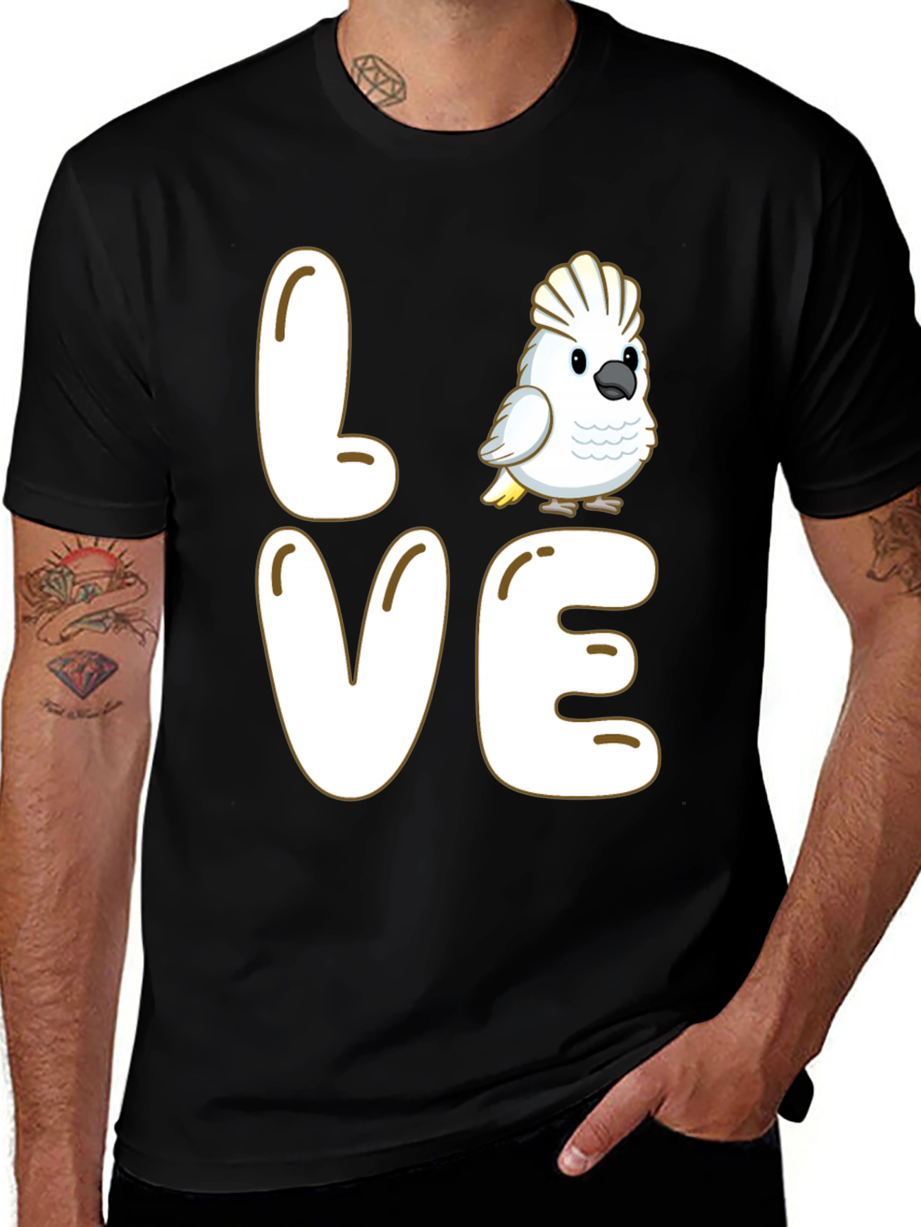 Variant 9 of Love Cockatoo Parrot Graphic T-Shirt