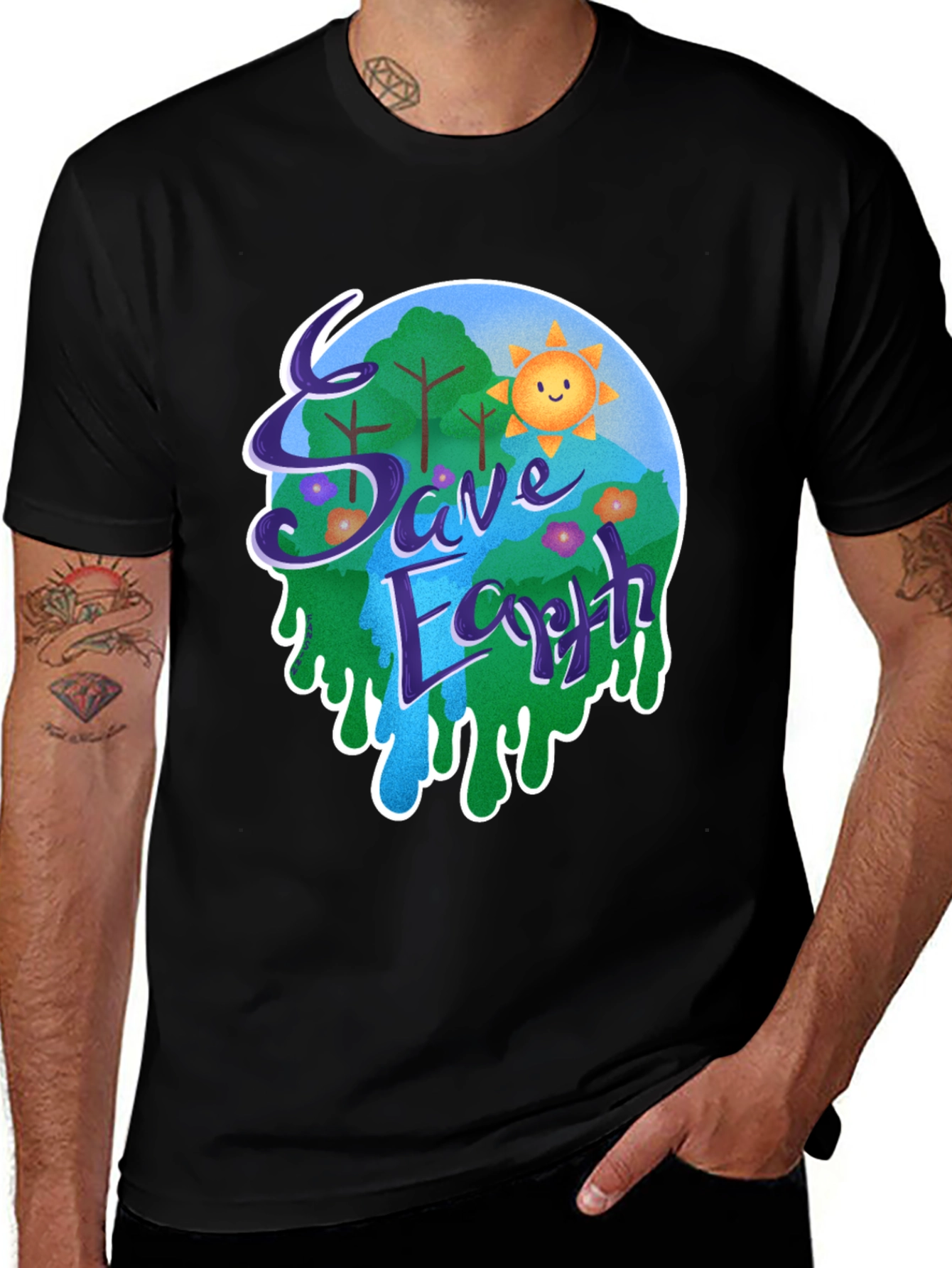 Variant 9 of Save Earth Graphic T-Shirt