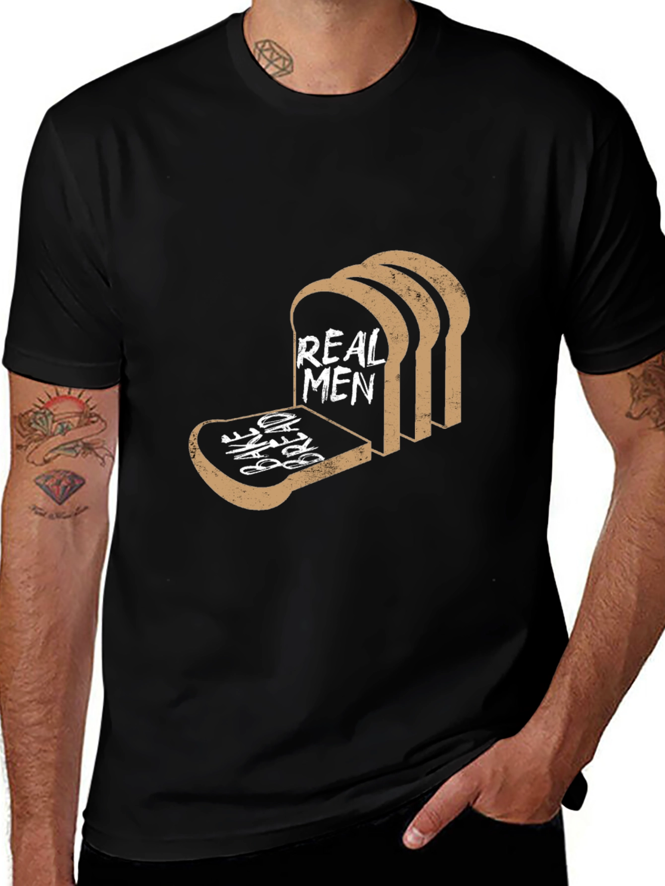 Variant 14 of Real Men Eat Bread Tee