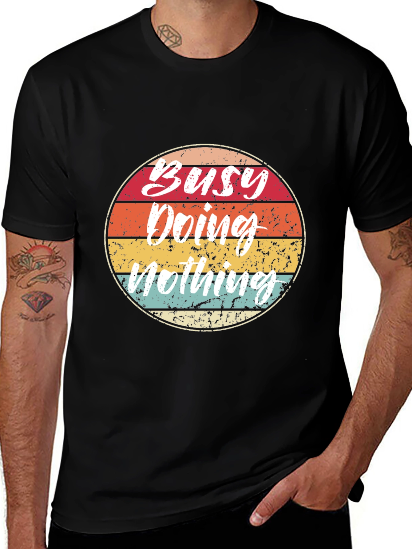 Variant 10 of Busy Doing Nothing Retro Graphic Tee