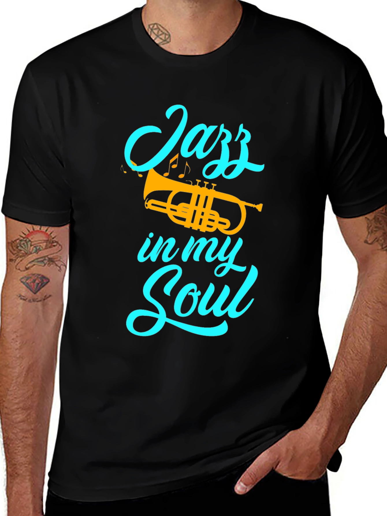 Variant 27 of Jazz in my Soul T-Shirt - Trumpet Graphic Tee