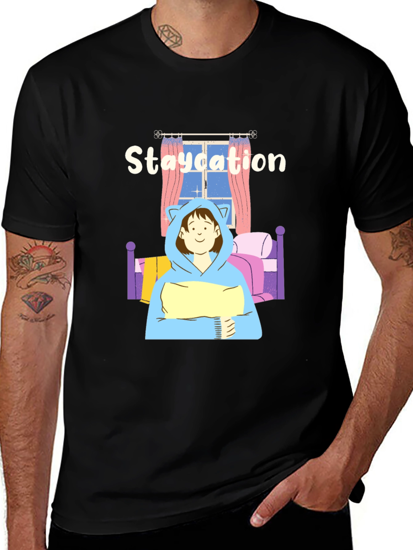 Variant 4 of Staycation T-Shirt - Cozy Comfort