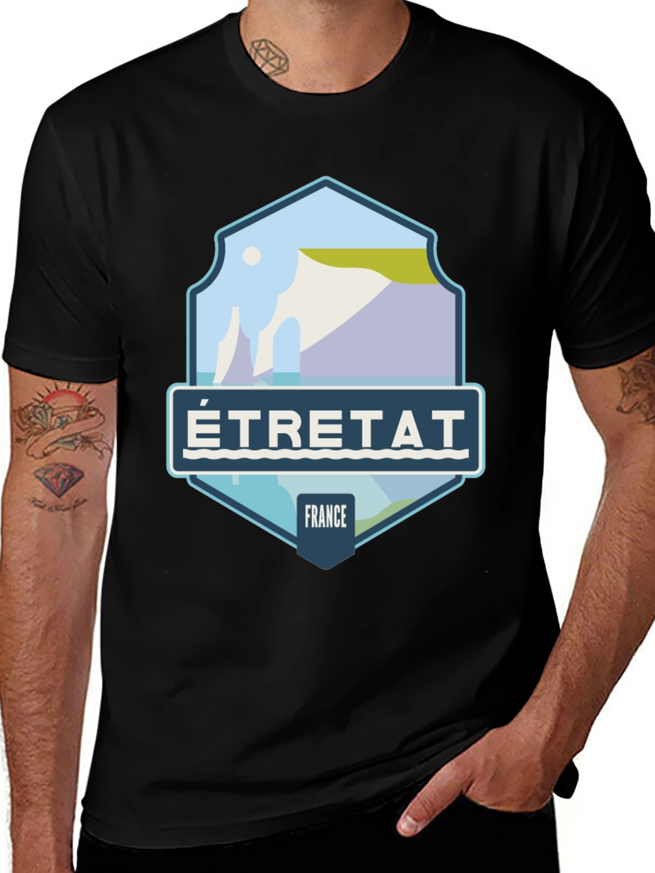 Étretat France Graphic Tee - Coastal Travel Shirt