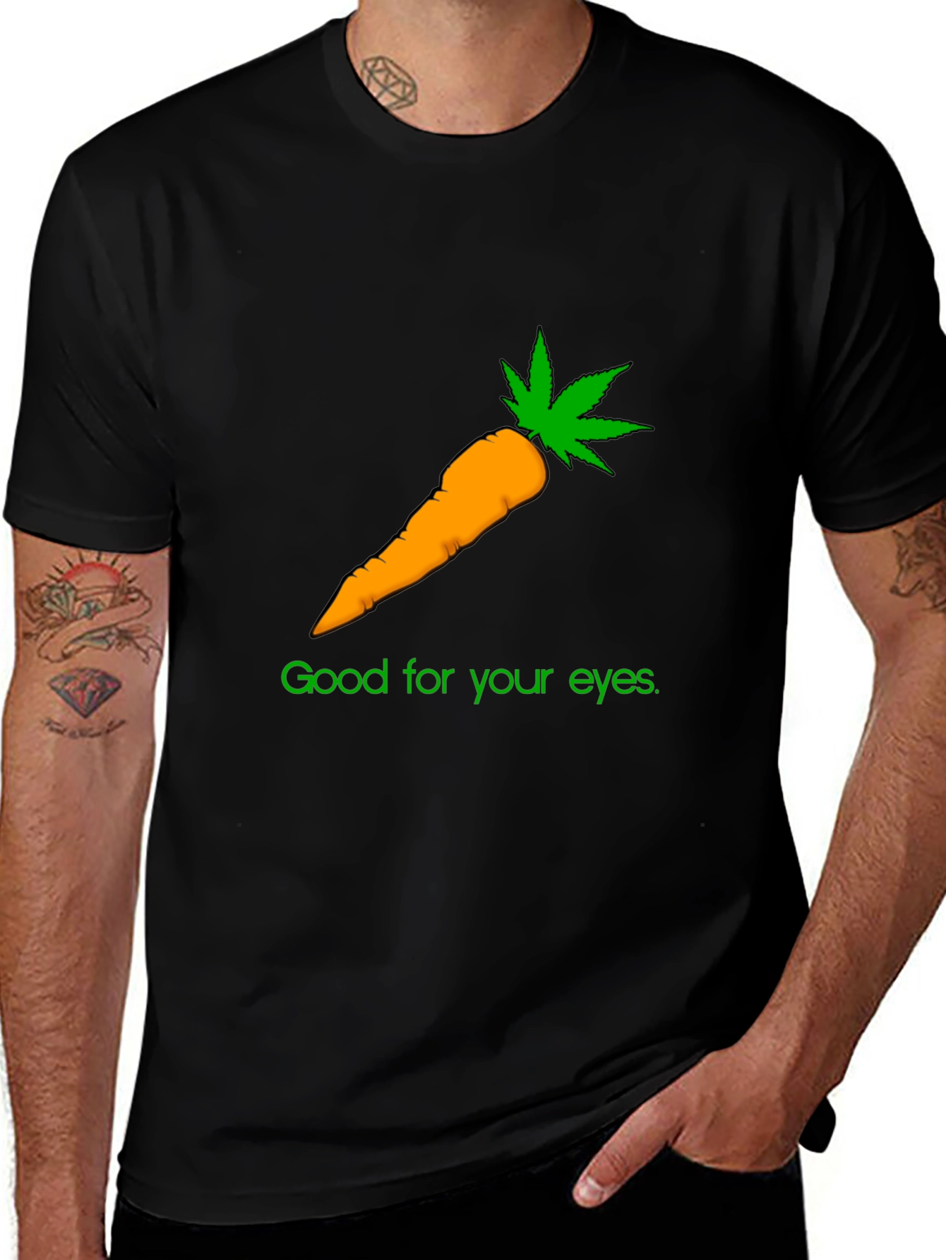 Variant 27 of Funny Carrot Weed T-Shirt - Good for Your Eyes!