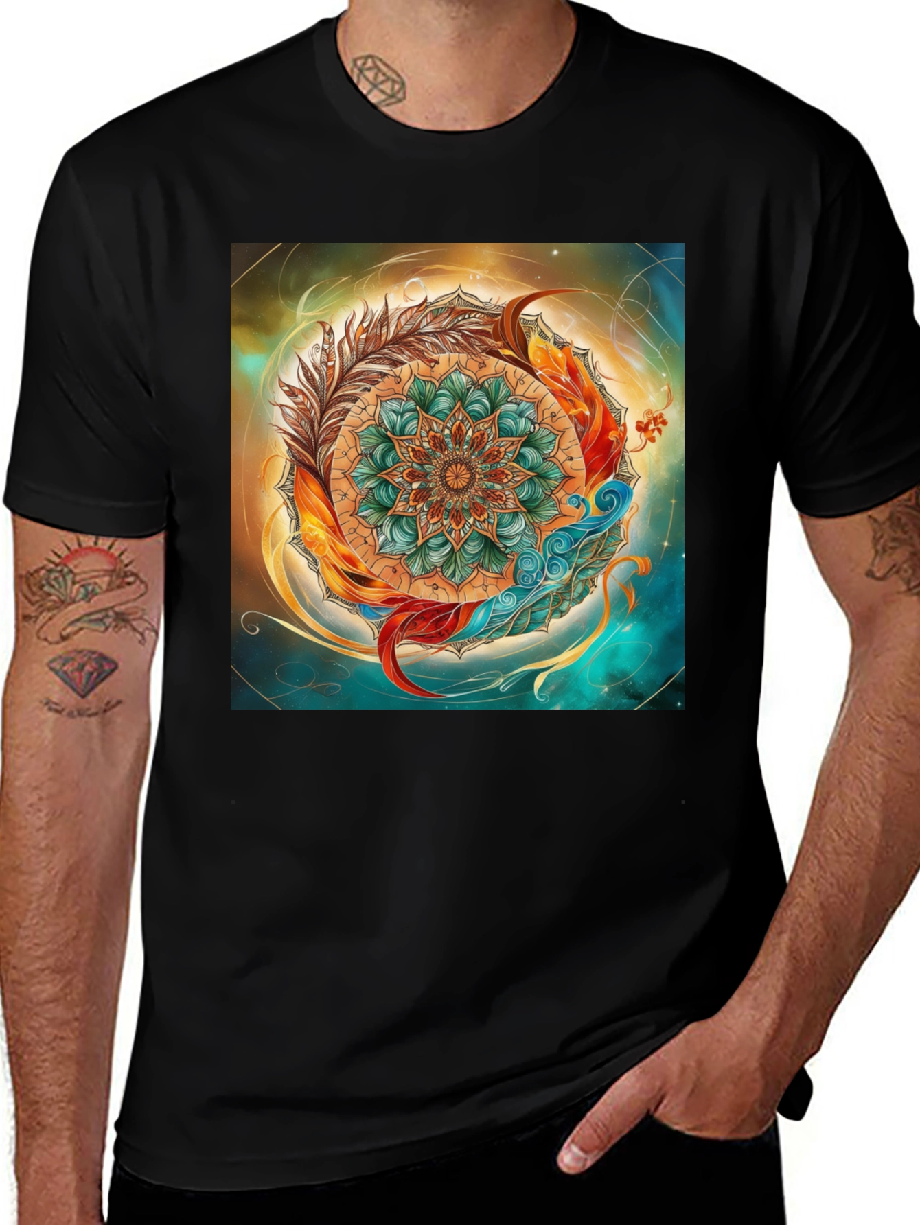 Variant 25 of Mandala Art Graphic Tee - Unique Design
