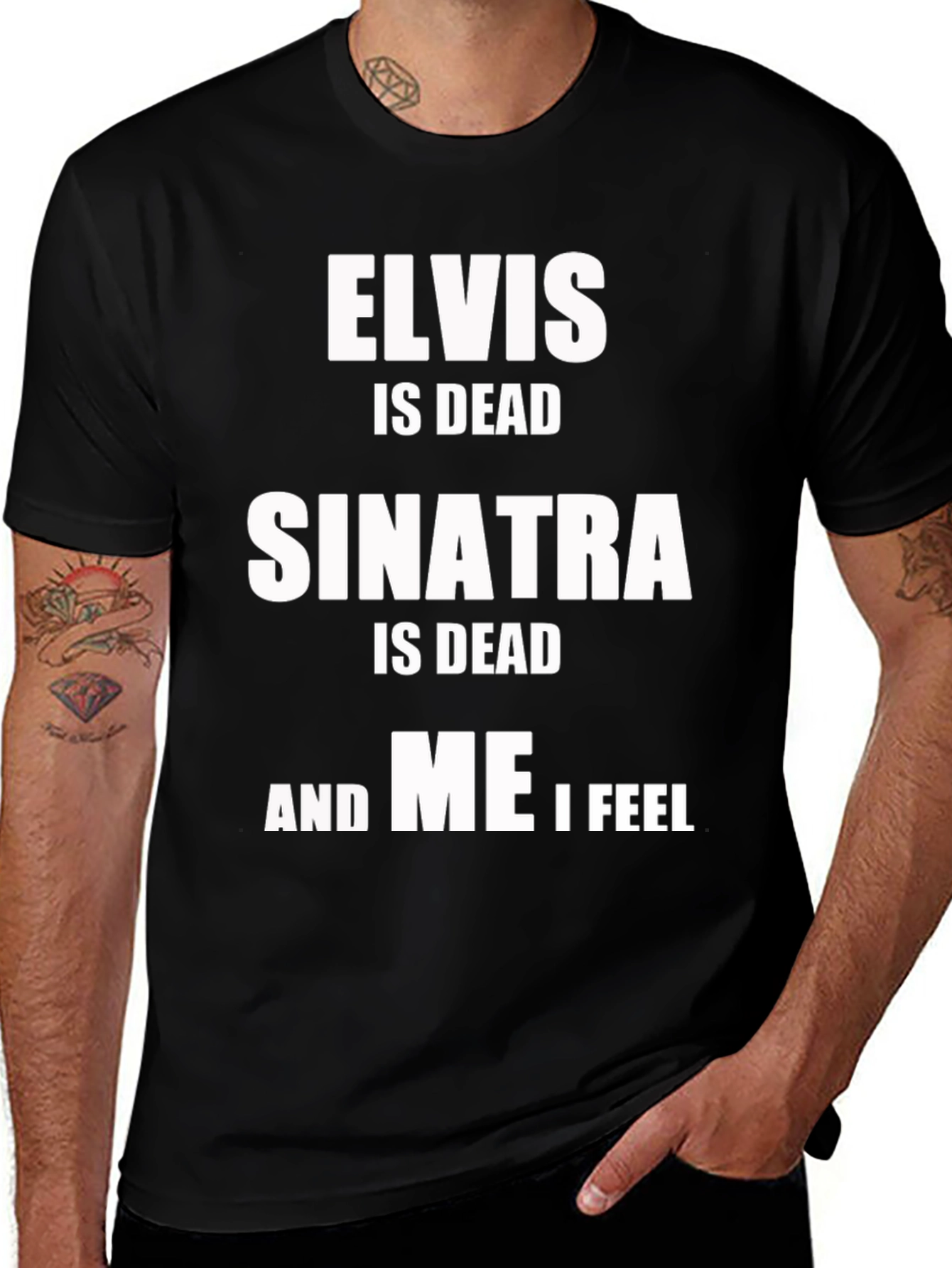Variant 3 of Elvis Sinatra & Me Funny Graphic Tee