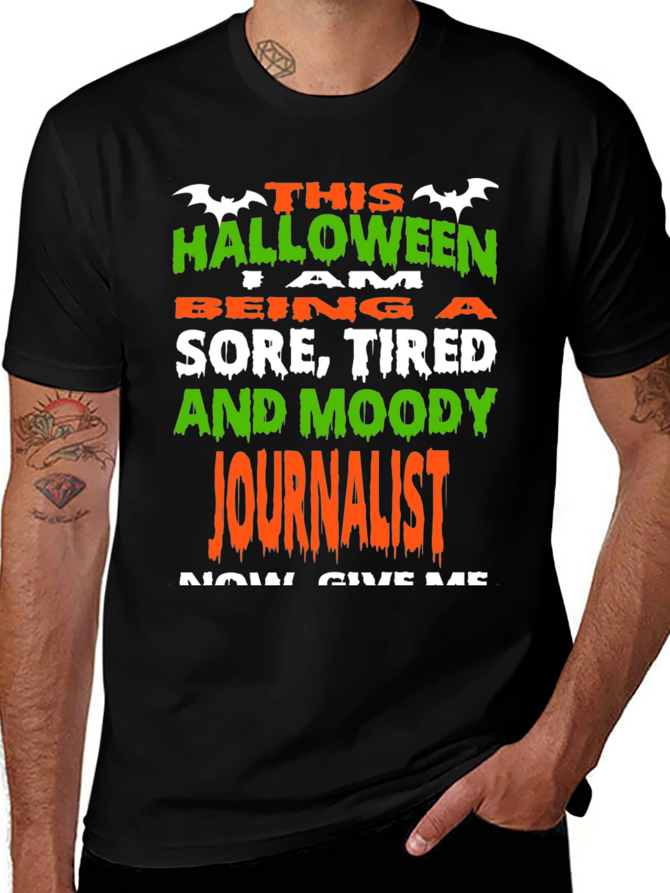 Variant 23 of Funny Halloween Journalist T-Shirt